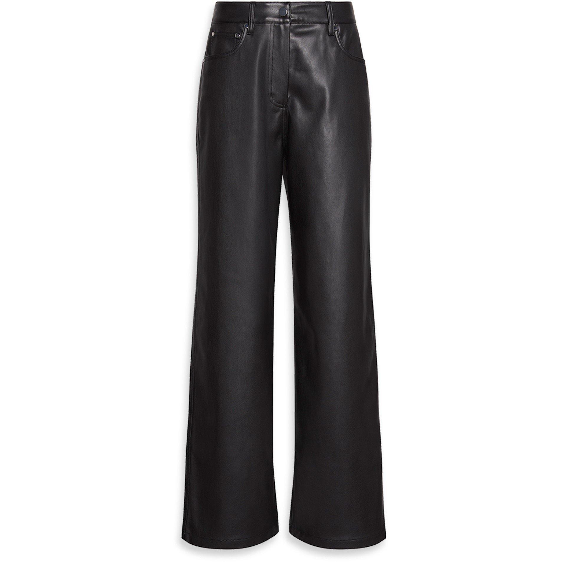 Black - Calvin Klein Jeans - Women's Tailored Leather Trousers - 1