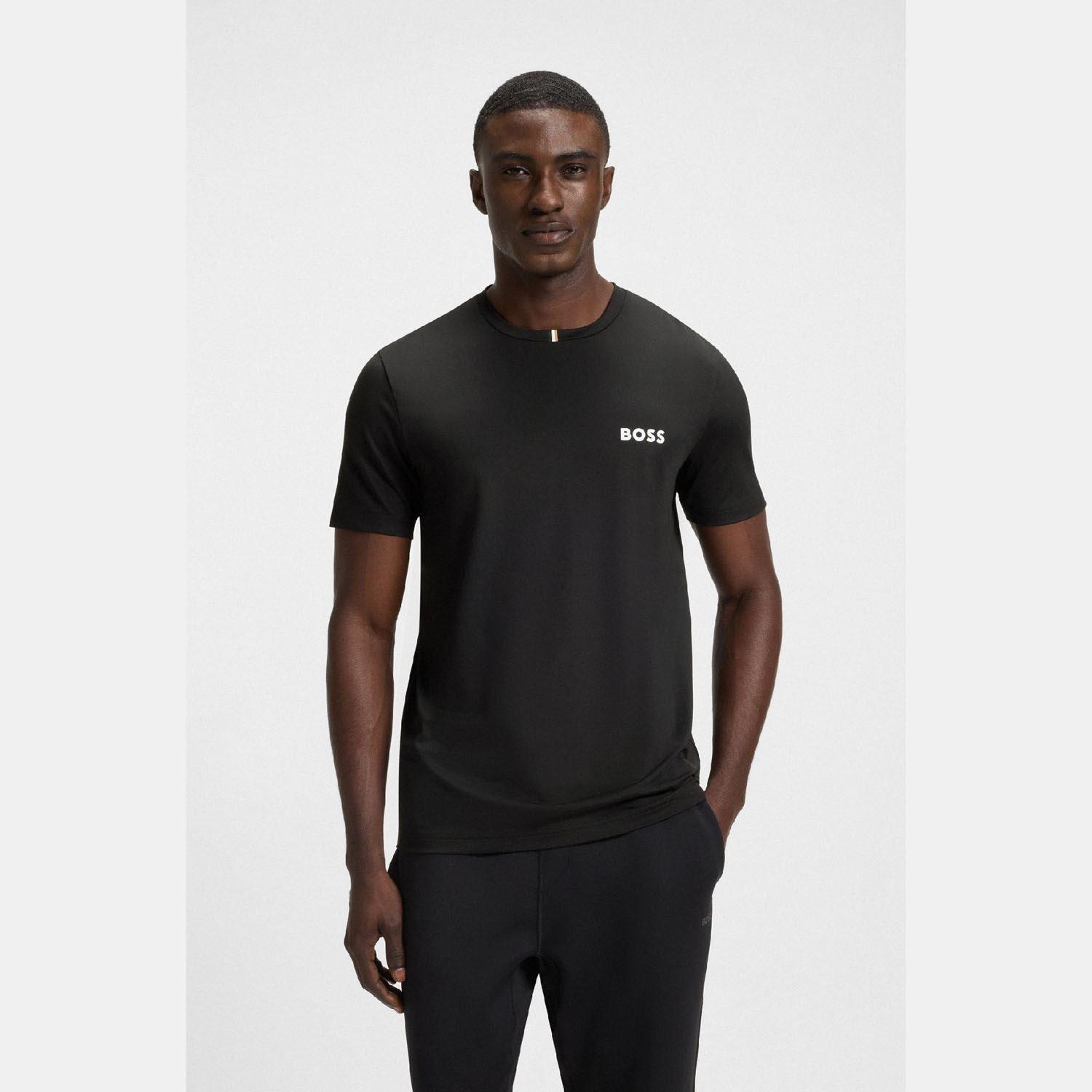 Black - Boss - Odour-Control Slim Fit T-Shirt in Stretch Piqu¿ - 2