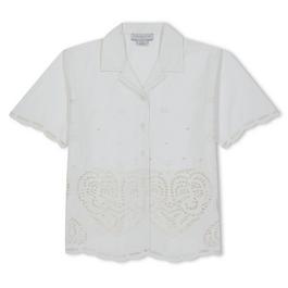 Stella McCartney Embroidery Anglaise Cotton Shirt Juniors