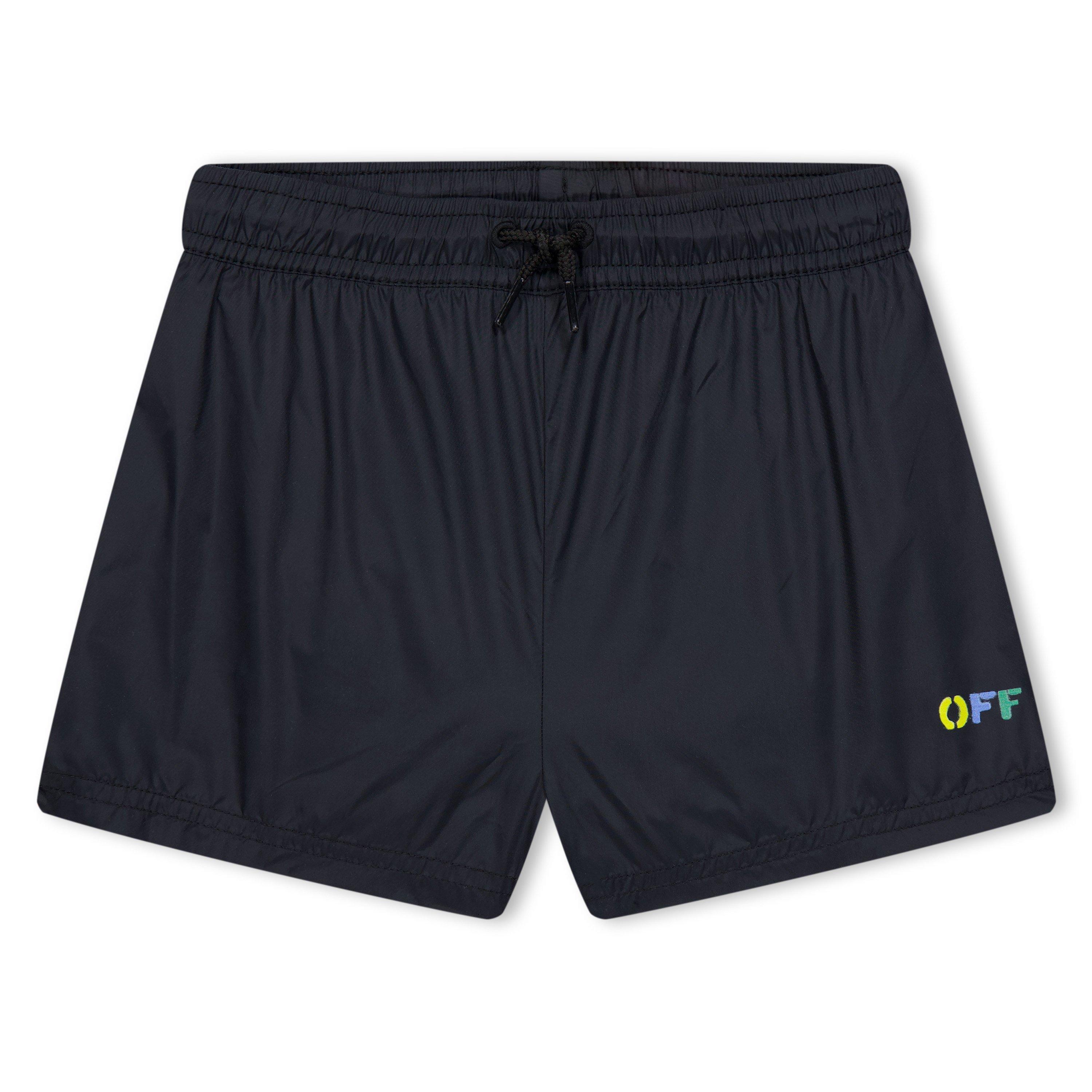 Blk Mult 1084 - Off White - Kids' Diagonal Stripe Swim Shorts - 1