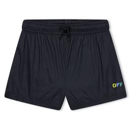 Off White Diagonal Rainbow Swim Shorts Juniors