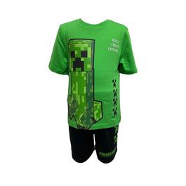 Character Gaming Boys Minecraft Short Sleeve Pj Set