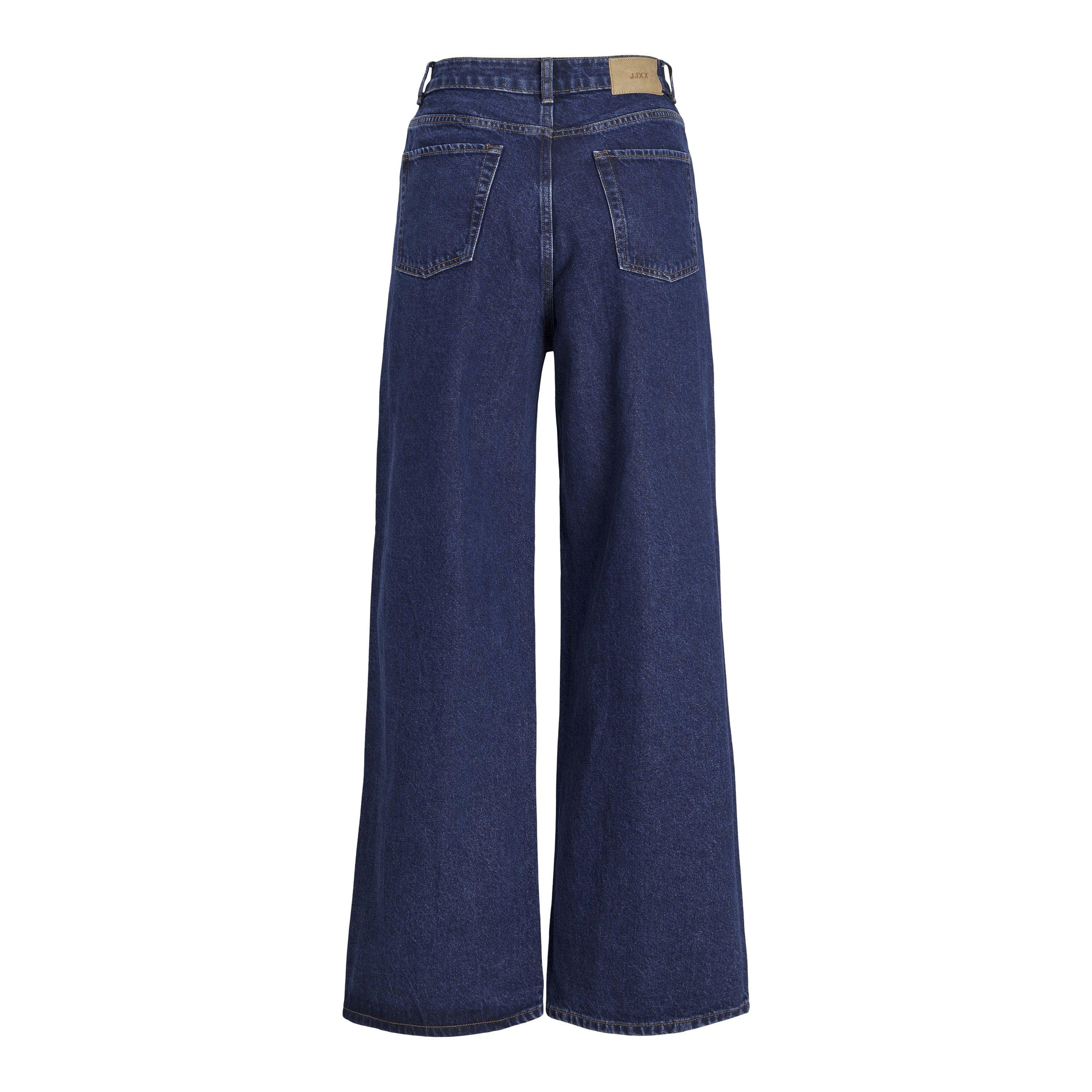 Dunkelblau Denim - JJXX - Kids' Tokyo Cotton High-Waisted Wide-Leg Jeans - 2