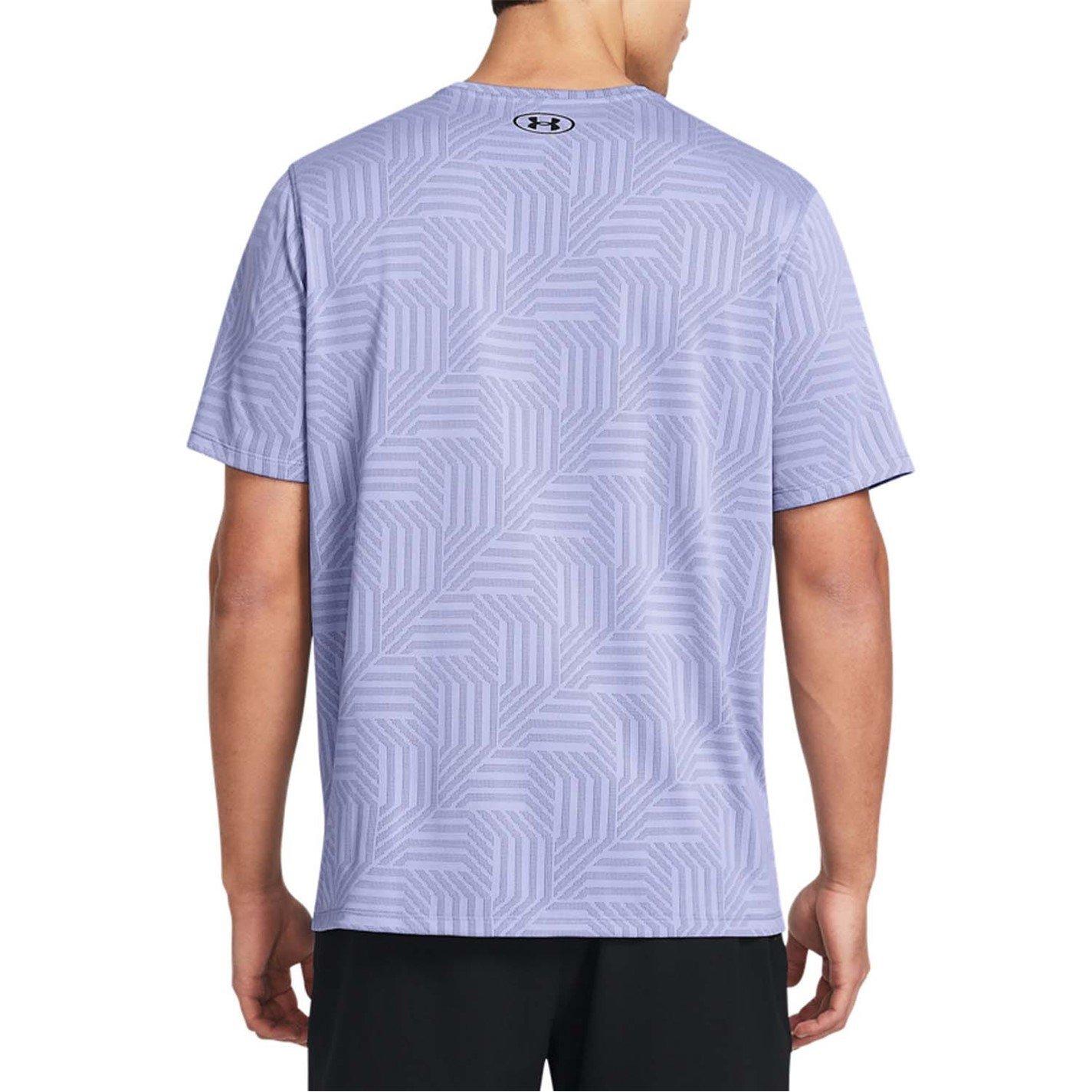 Purple - Under Armour - Tech Vent Geotessa Short Sleeve T-Shirt - 2