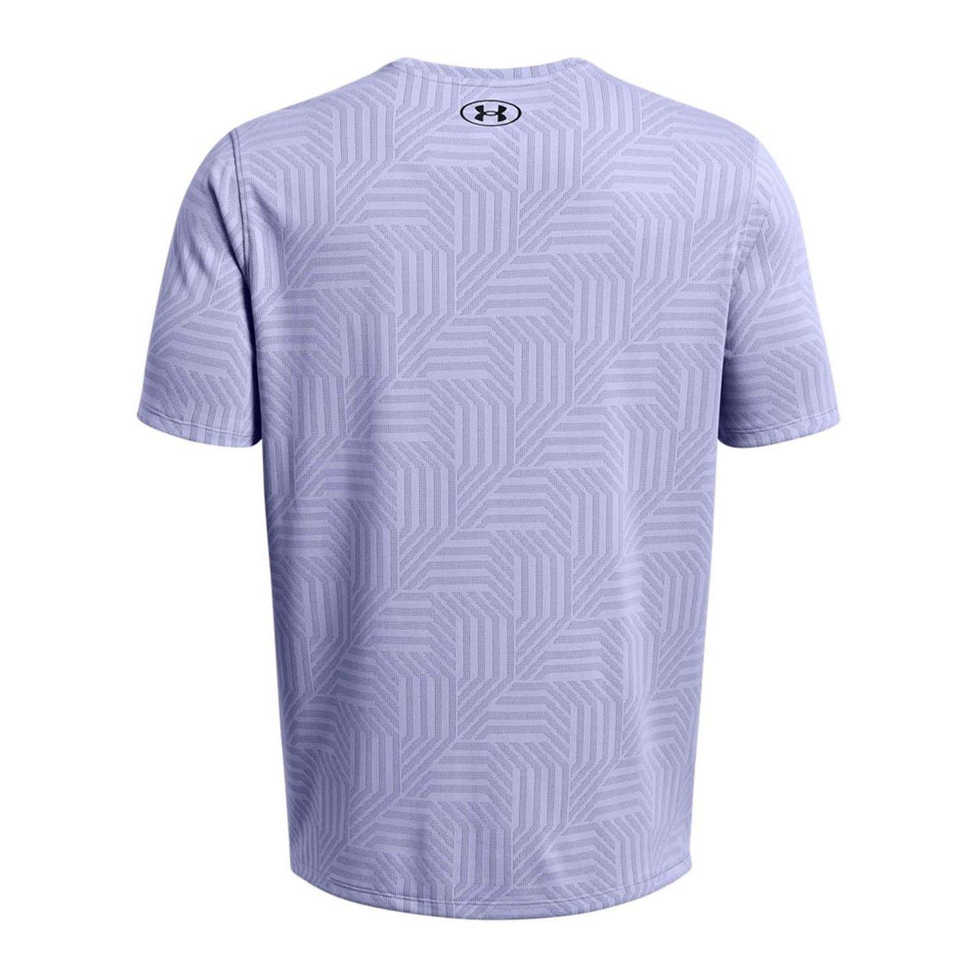 Purple - Under Armour - Tech Vent Geotessa Short Sleeve T-Shirt - 3
