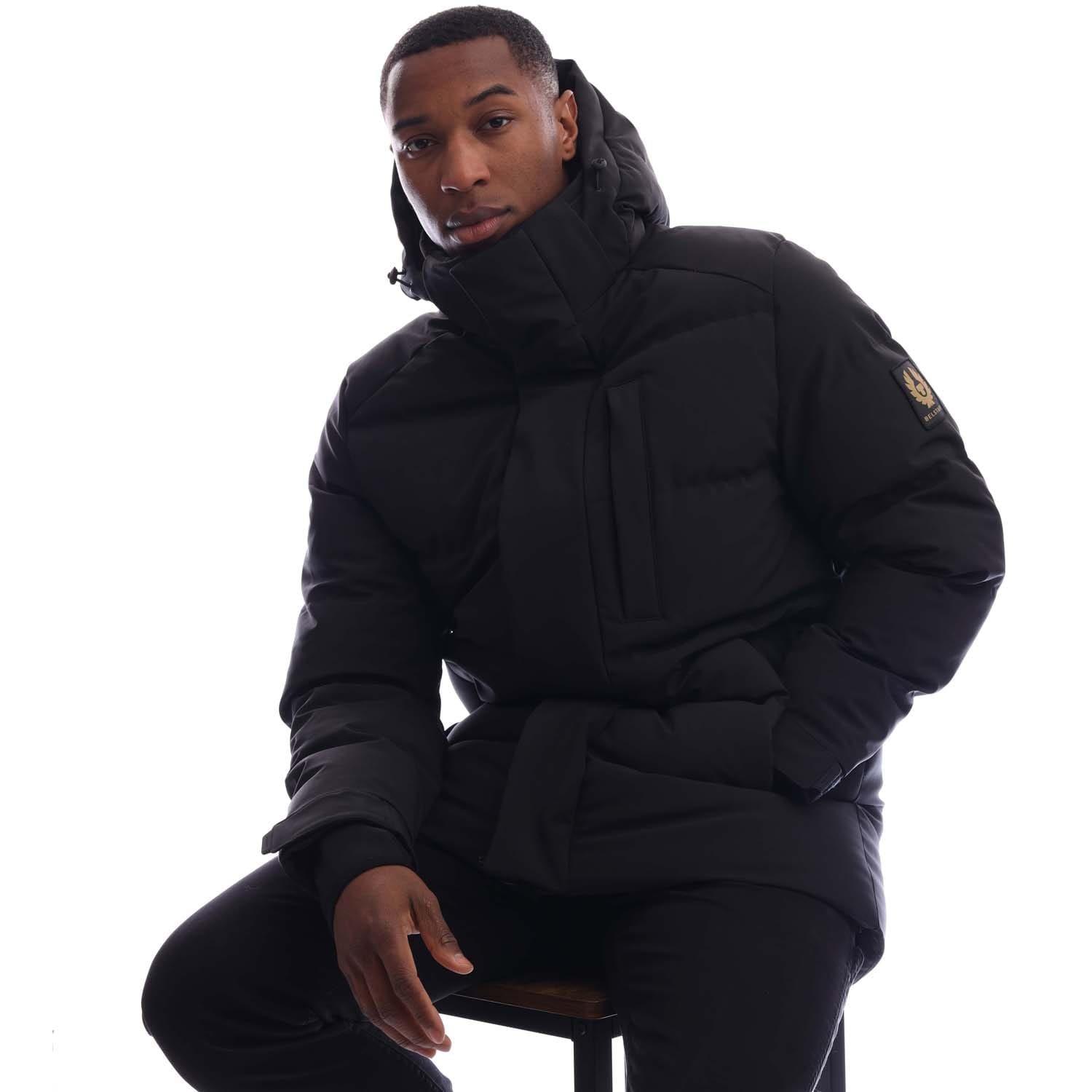 Black - Belstaff - Men's Pendulum Water-Repellent Hooded Softshell Jacket - 4