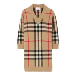 Burberry Check Wool Cashmere Sweater Dress