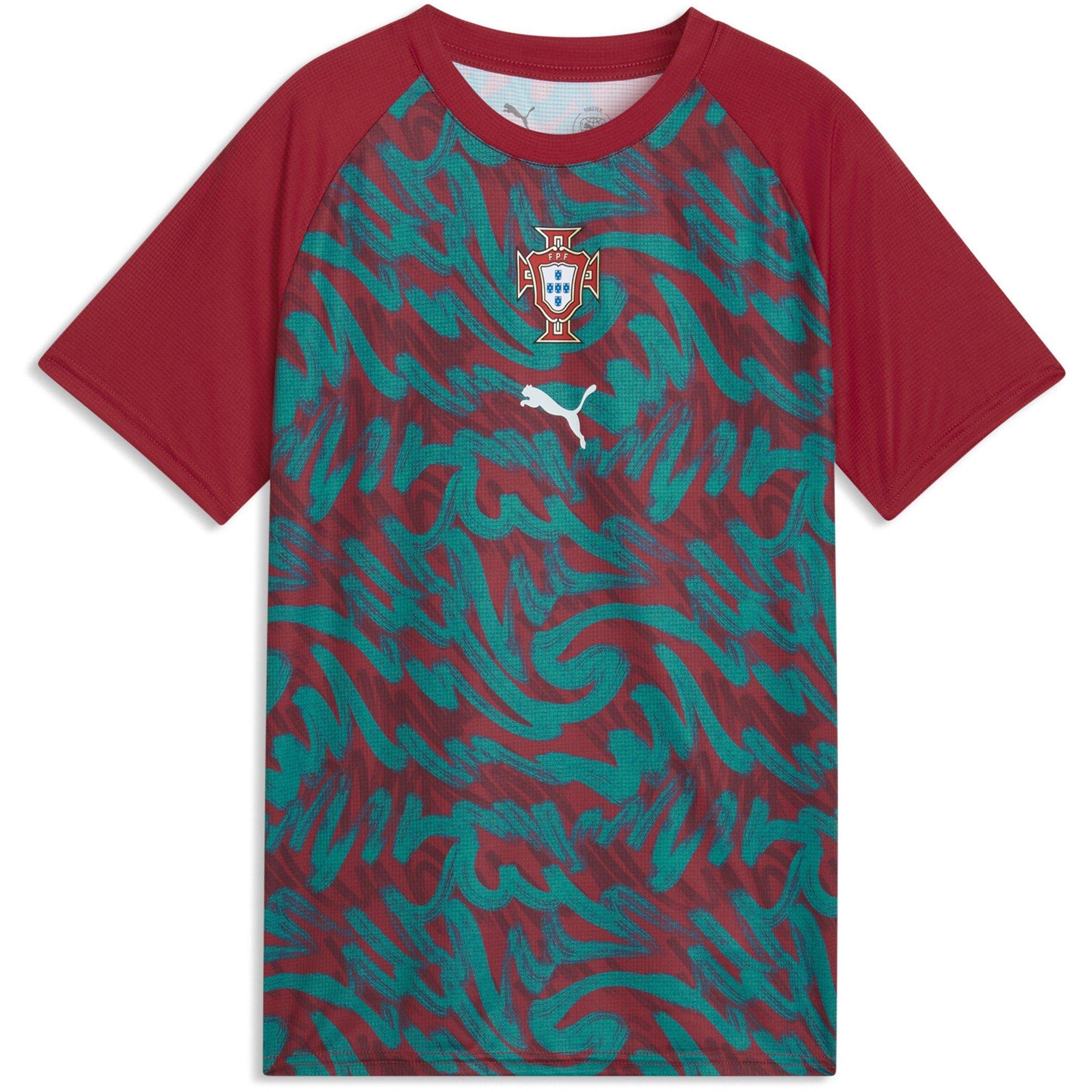 Puma  Kids Kids Portugal Warm-Up Shirt World Cup 2026 - Red/Green - 13 (XL)