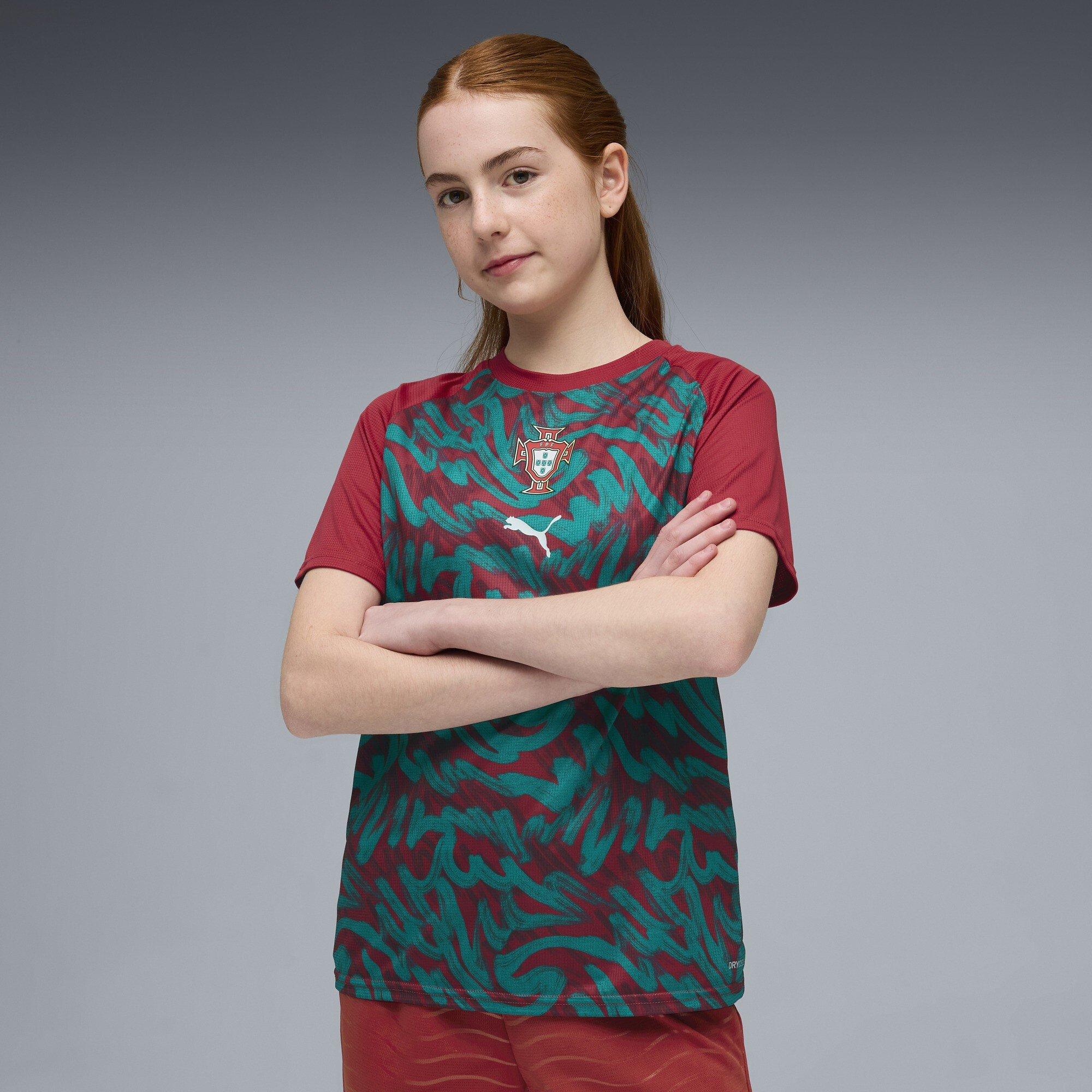 Rood/Groen - Puma - Kids' Portugal Short Sleeve T-Shirt - 3