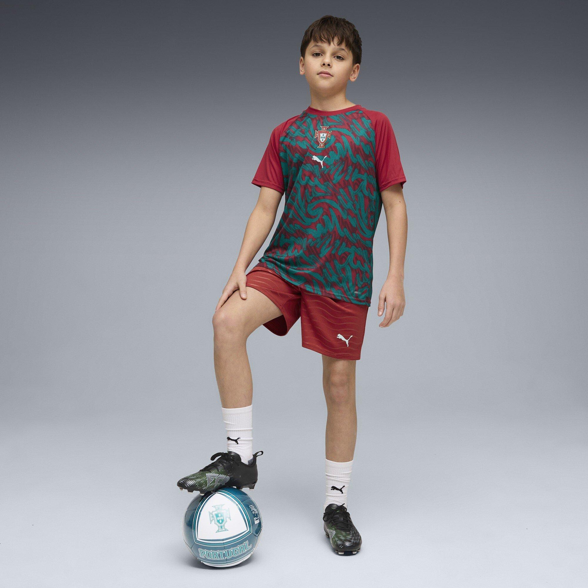 Rood/Groen - Puma - Kids' Portugal Short Sleeve T-Shirt - 6