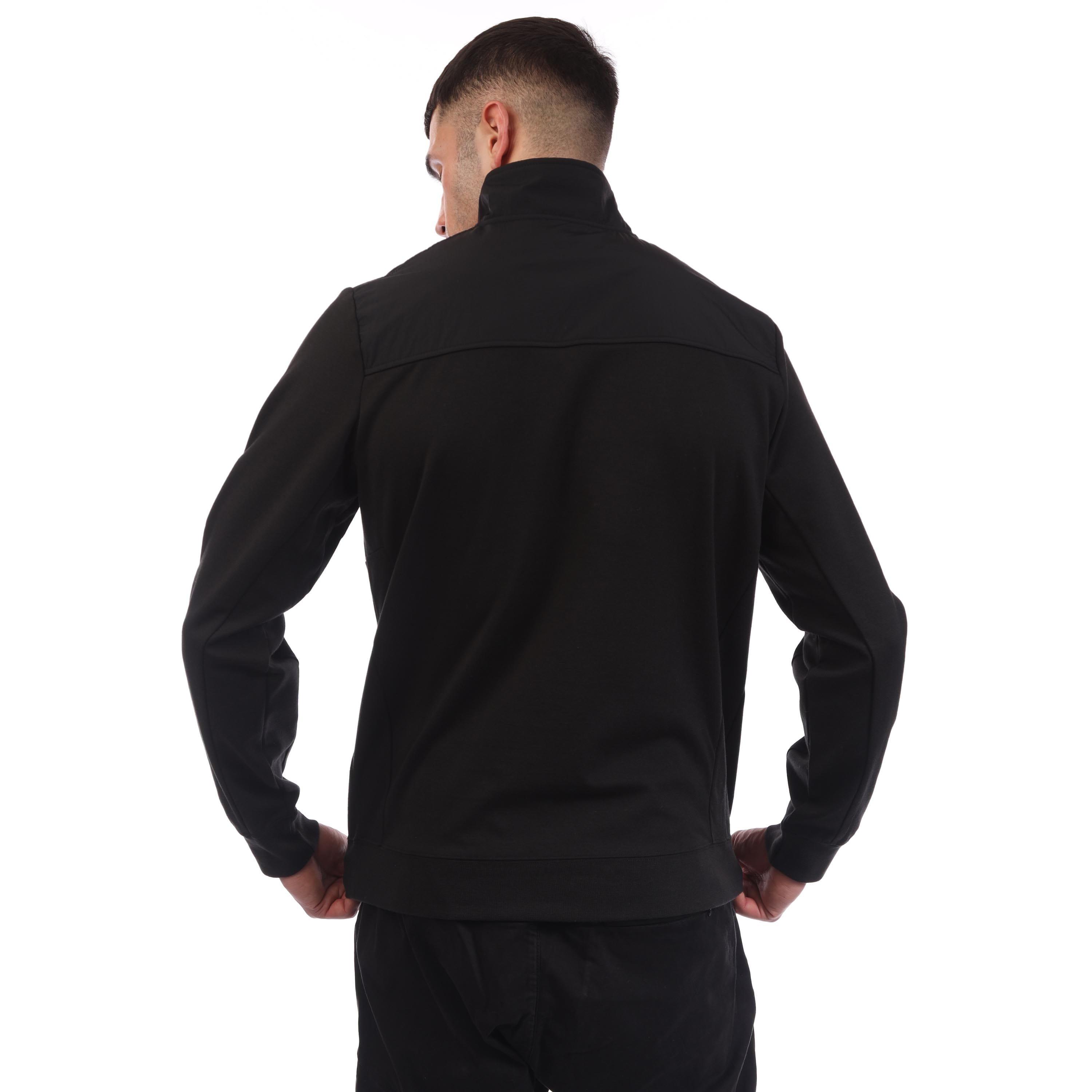 Black - Lyle and Scott - Panelled Hybrid Quarter Zip - 2