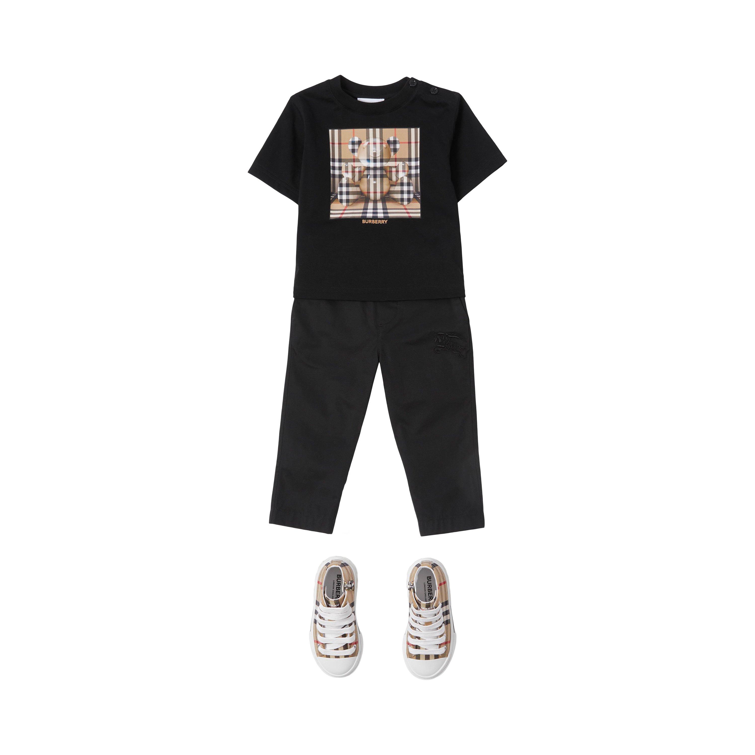 Black A1189 - Burberry - Box Bear T-Shirt Babies - 4