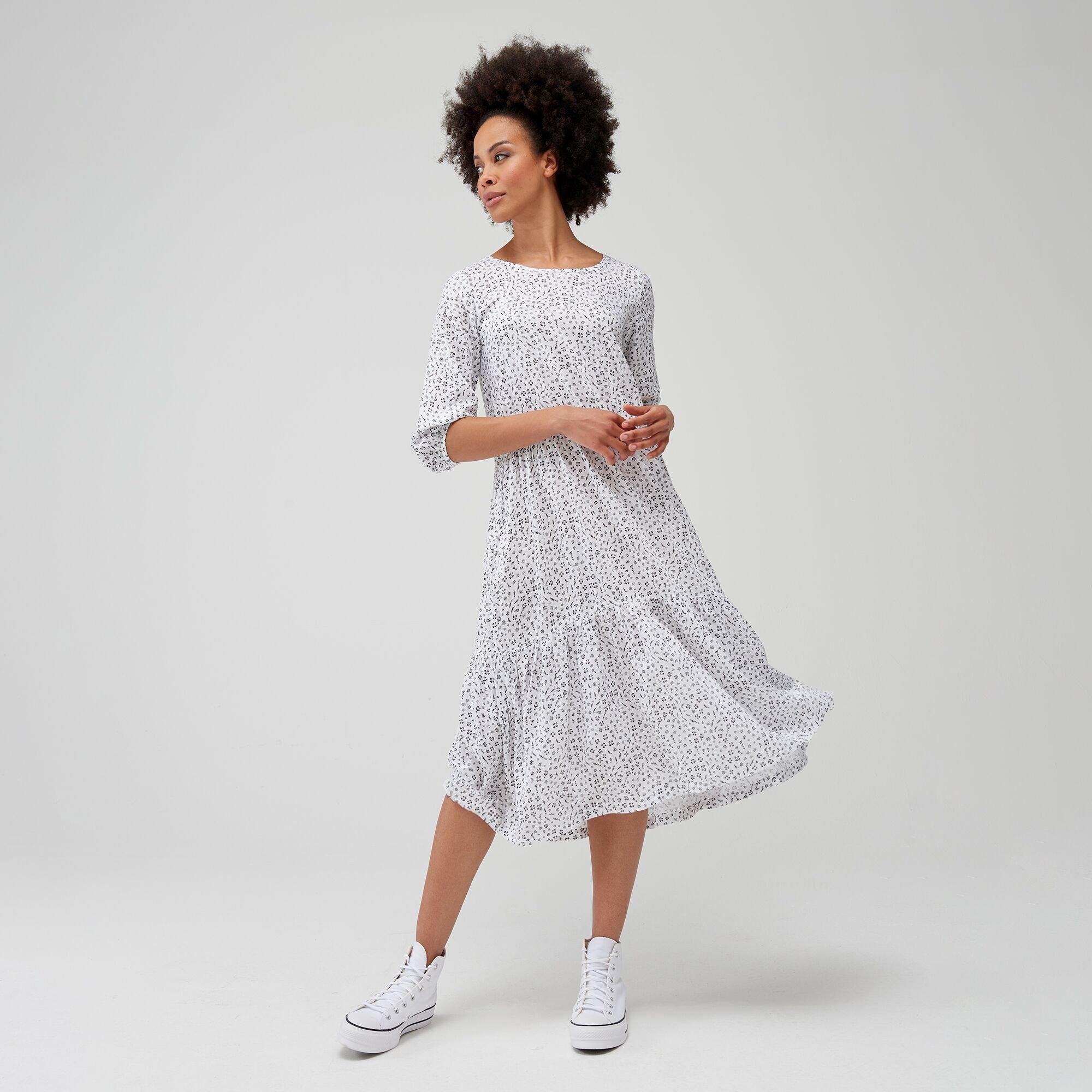 White Ditsy - Regatta - Briella Dress - 10