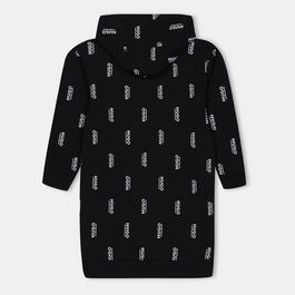 Hugo Logo Print Hooded Dress