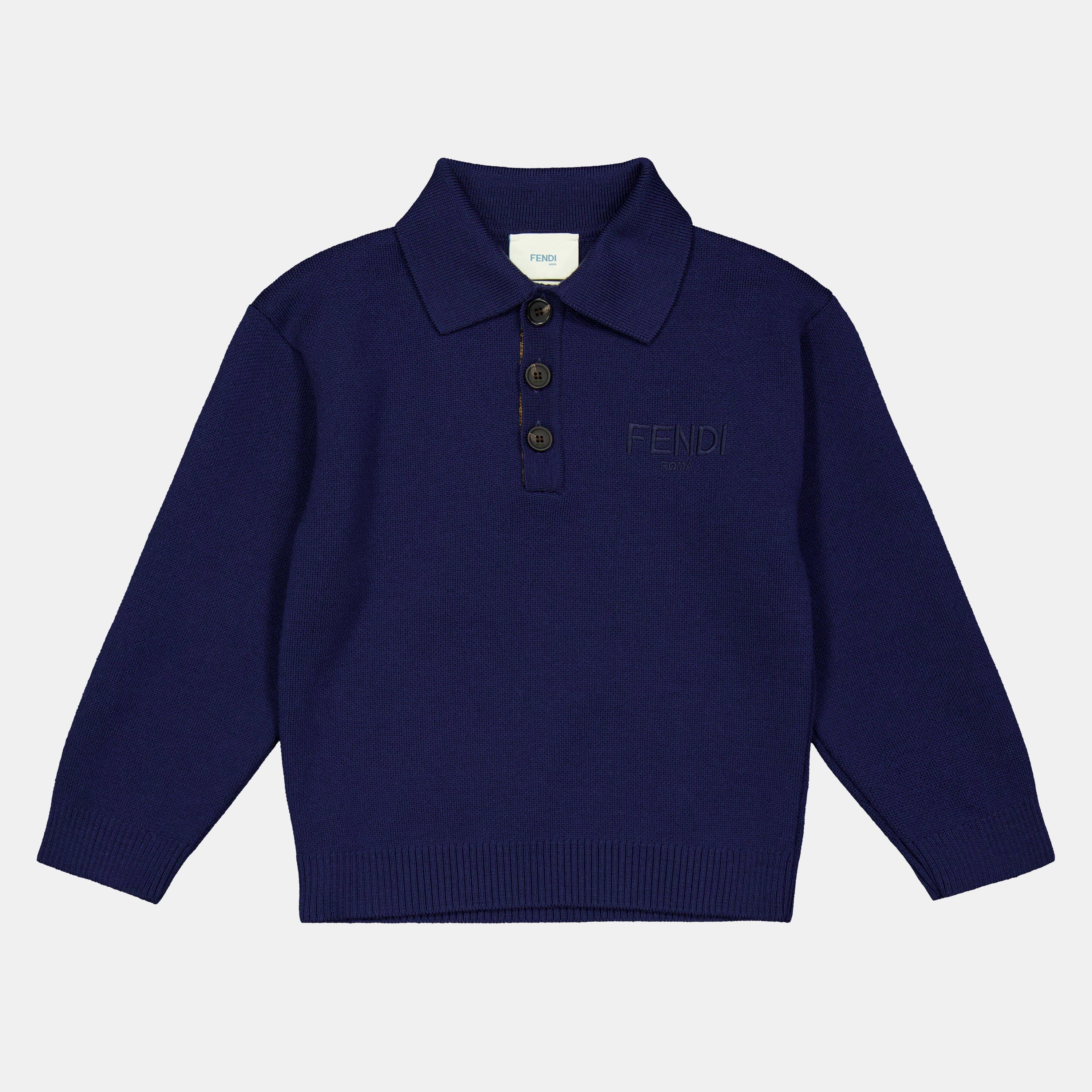 Fendi Logo Knitted Top Juniors - Yale F1I11 - Size 4Y