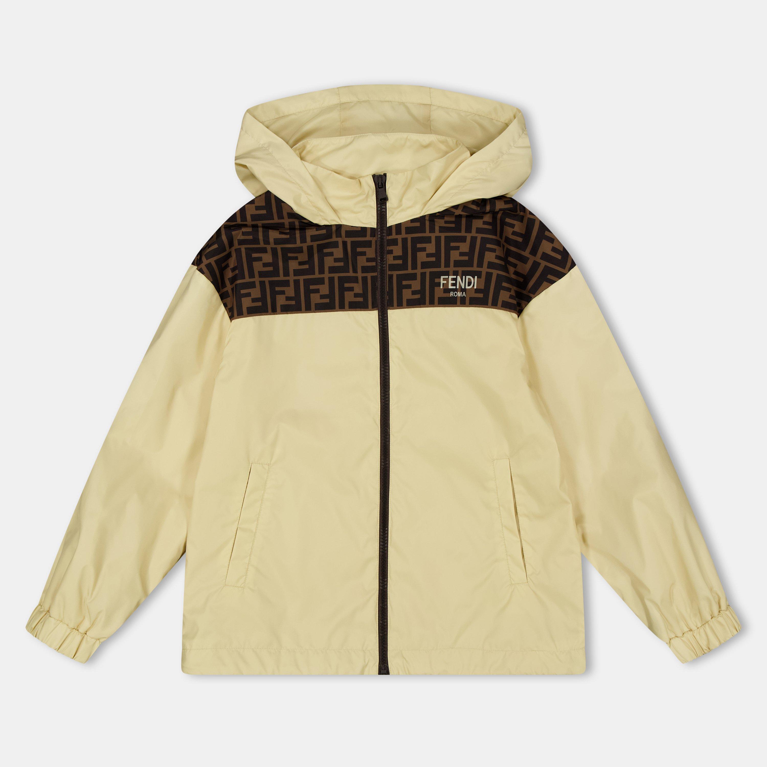Beige F1P2N - Fendi - Unisex Kids' Lightweight Weather Resistant Windbreaker - 1