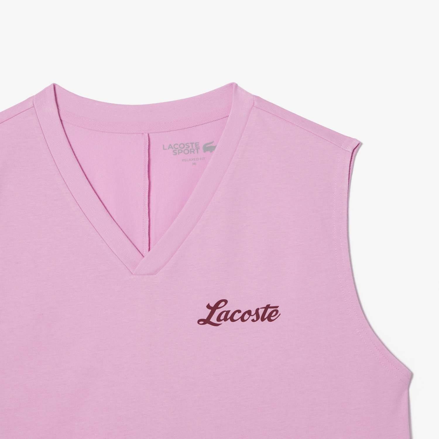Pink - Lacoste - Ultra Dry Cotton Sport Crop Top - 2