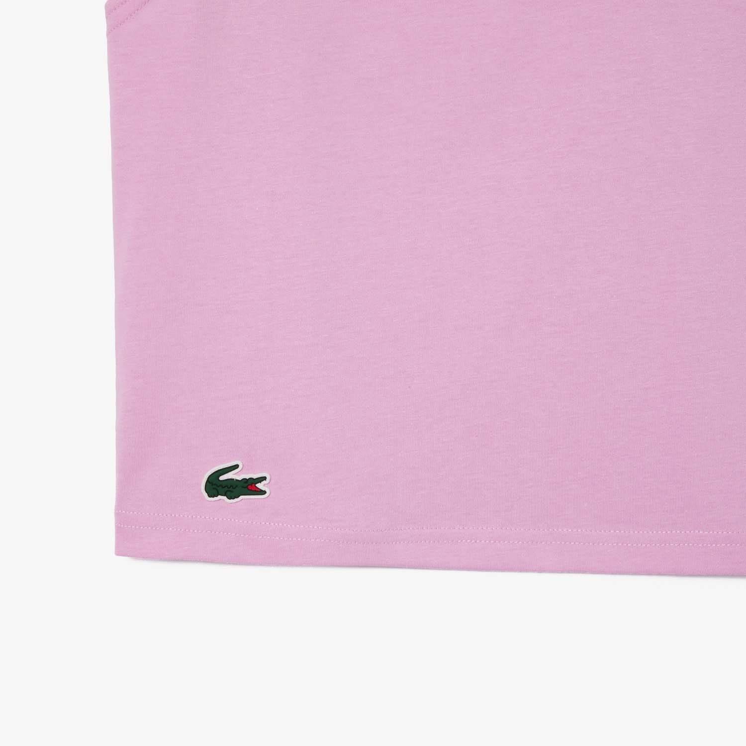 Pink - Lacoste - Ultra Dry Cotton Sport Crop Top - 3