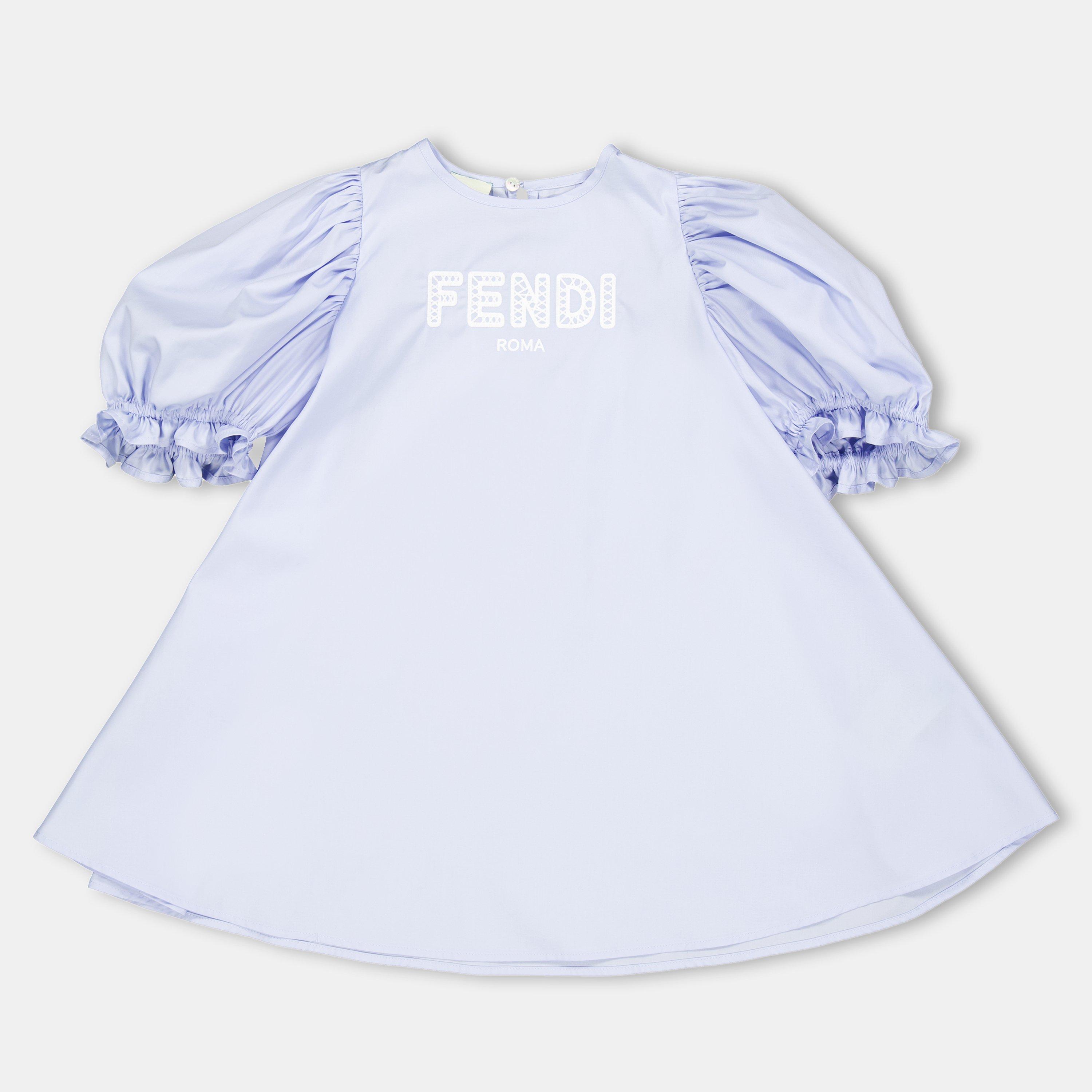 Sky Blu WF1PBD - Fendi - Puff Sleeve Dress Juniors - 1