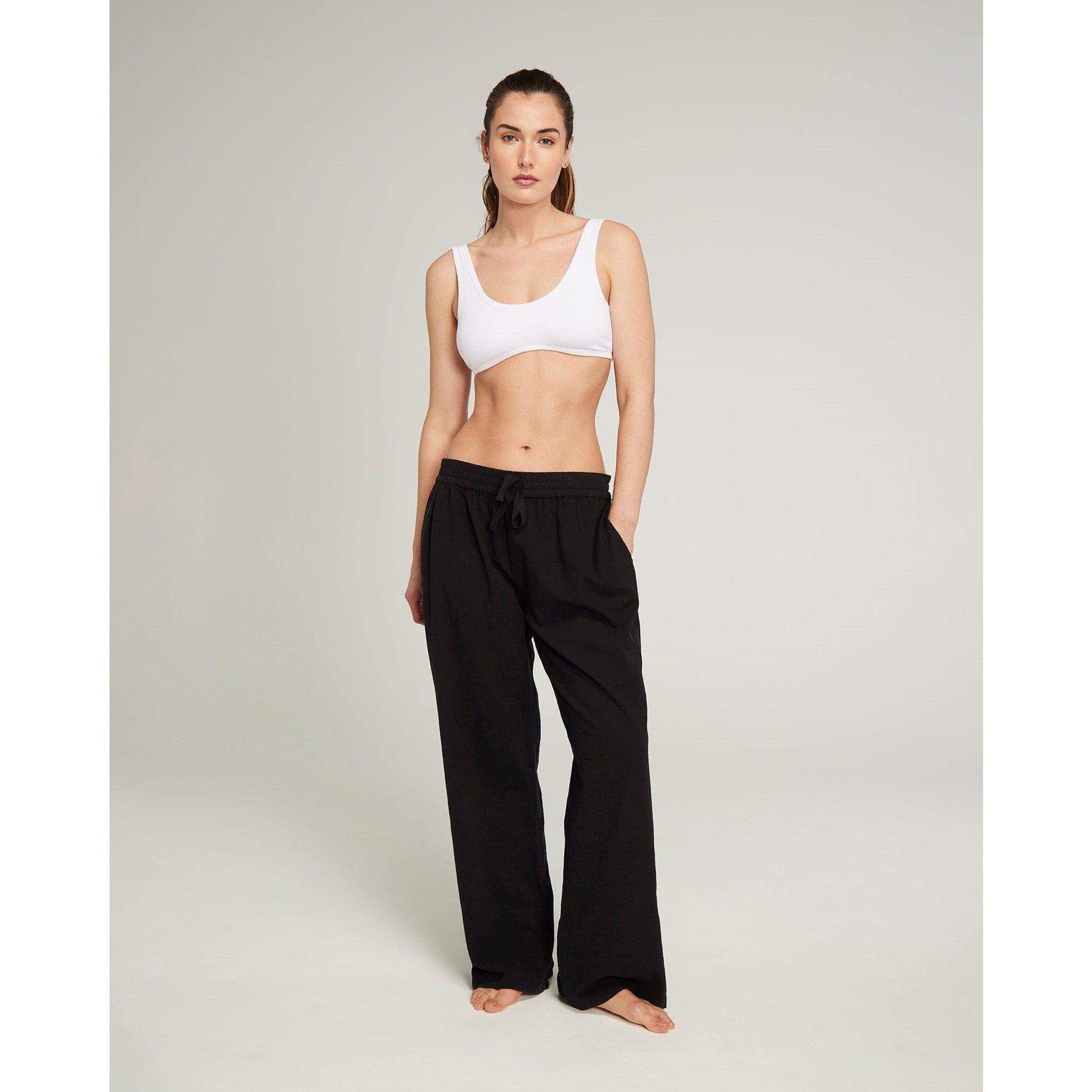 Black - Nudea - CLASSIC TROUSER  ORGANIC COTTON GAUZE - 1