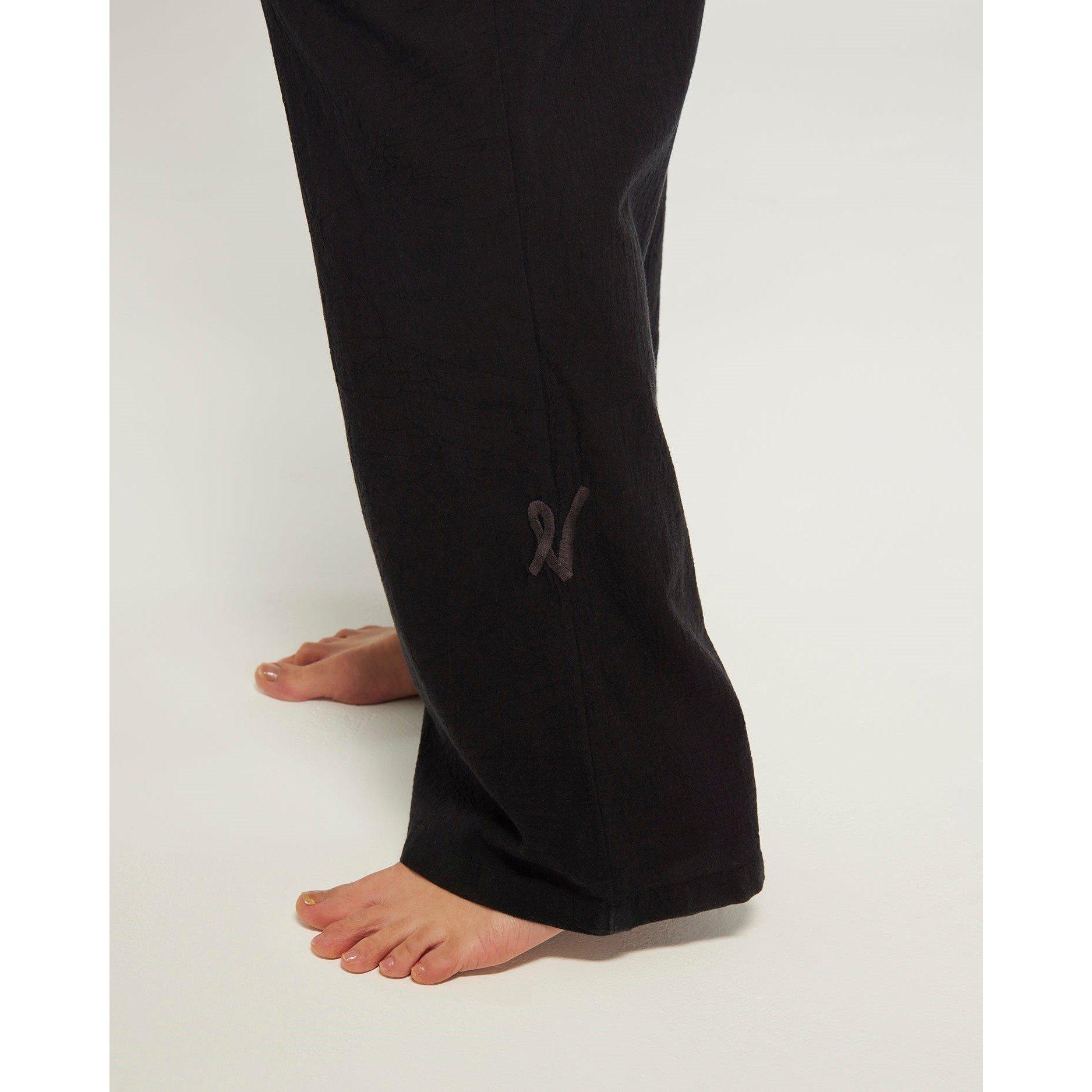 Black - Nudea - CLASSIC TROUSER  ORGANIC COTTON GAUZE - 3
