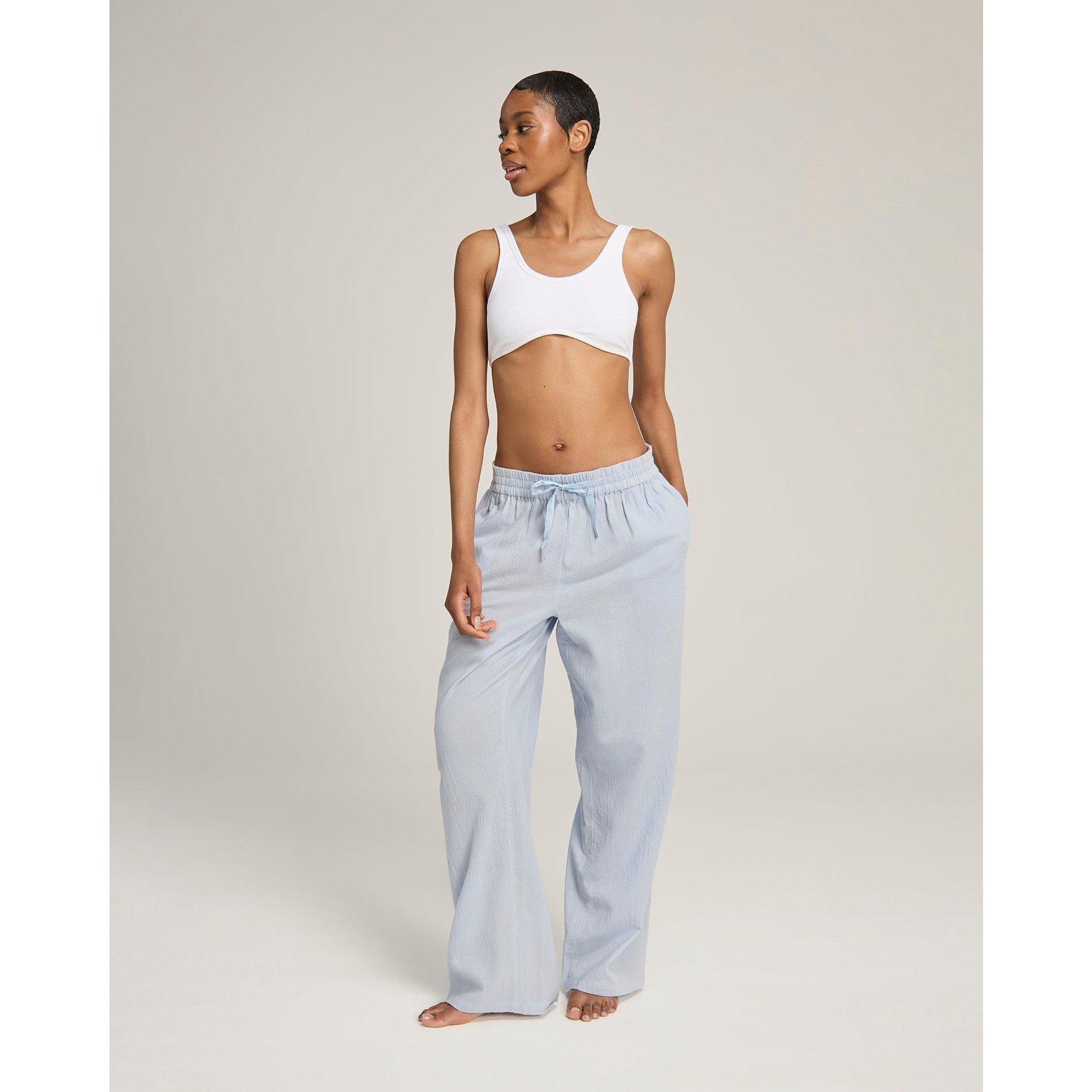 Nudea CLASSIC TROUSER ORGANIC COTTON GAUZE - Sky - XL