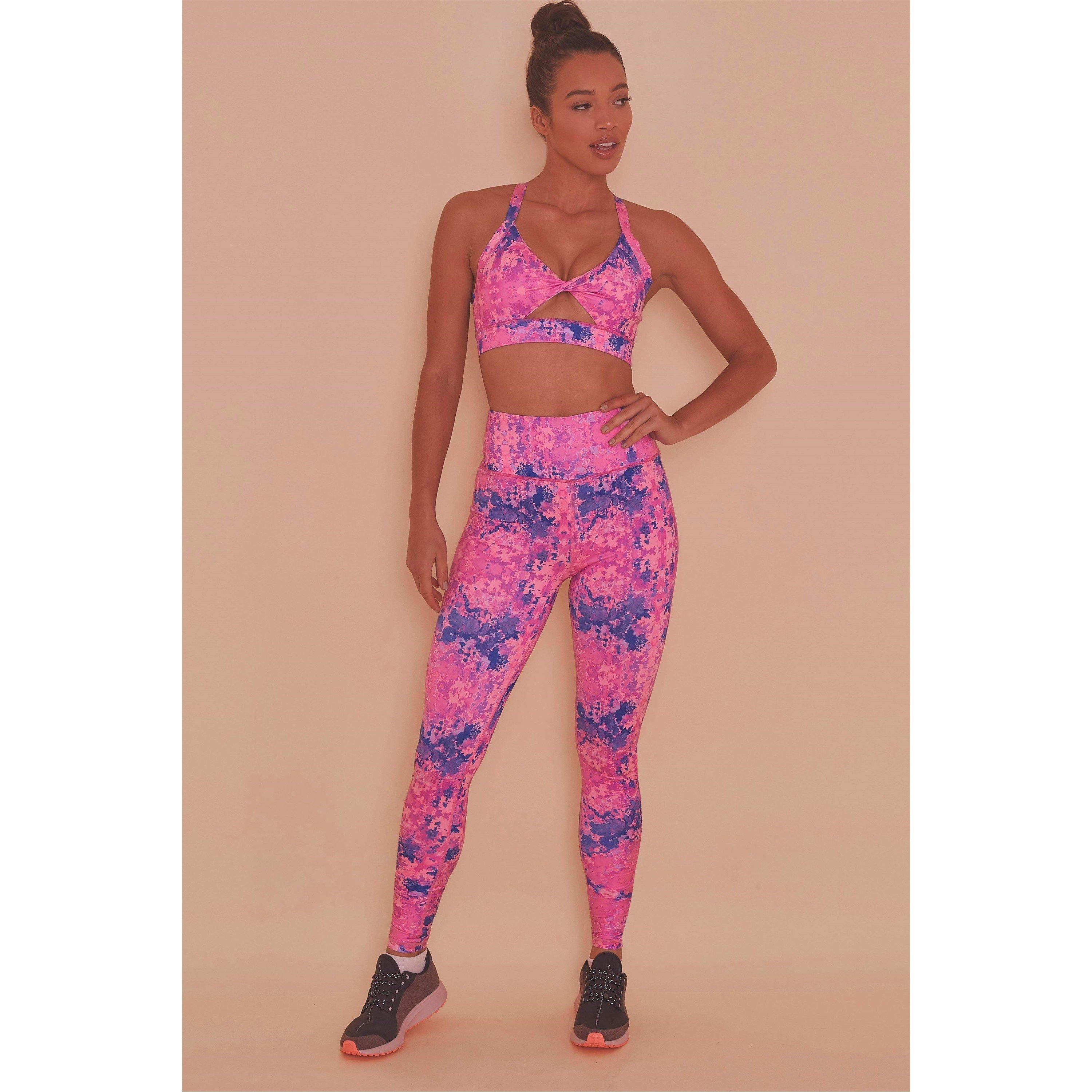 Multi - Wolf and Whistle - Wolf & Whistle Pink Marble Leggings - 3
