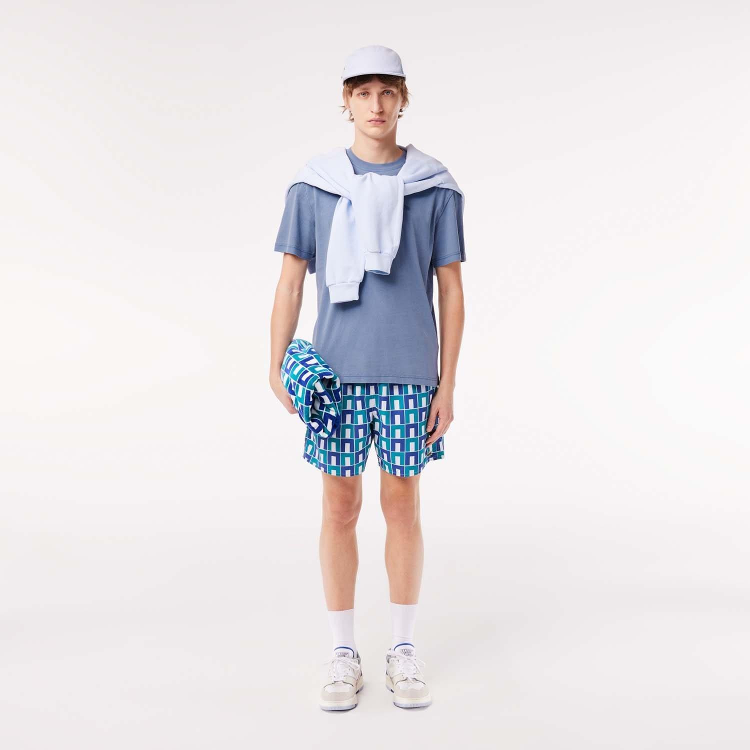 Stone - Lacoste - Natural Dyed Jersey T-Shirt - 4