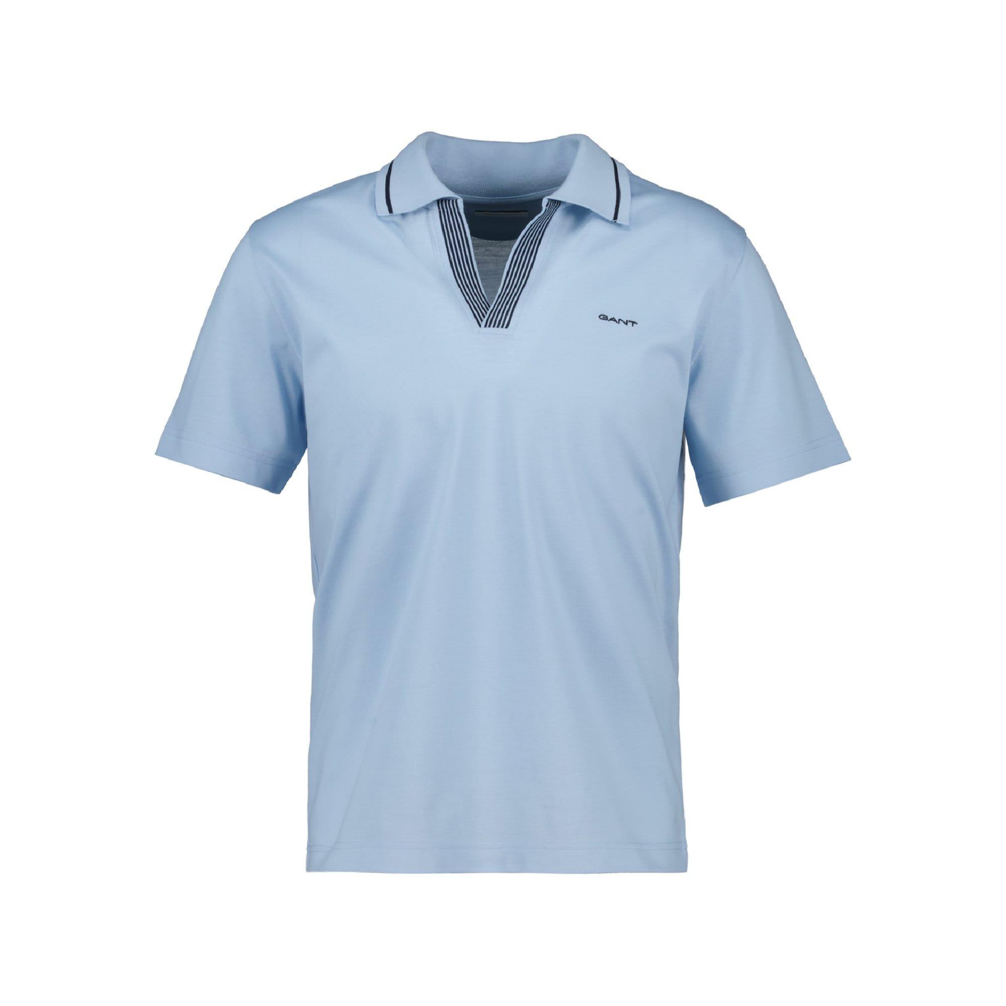 Blue - Gant - Tipped Polo Shirt - 1