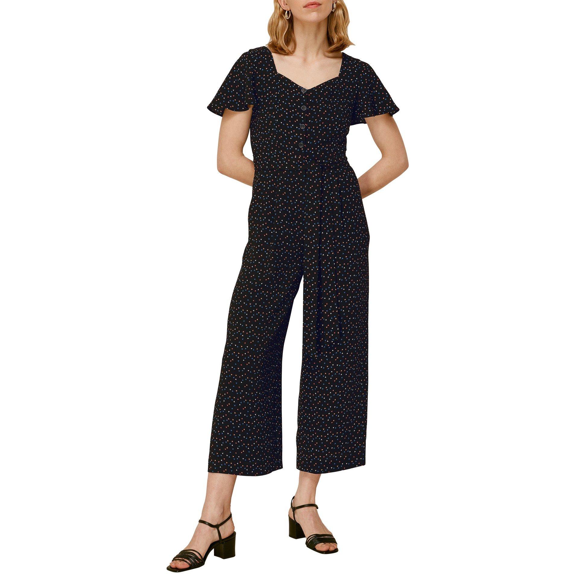 Black/Multi - Whistles - Micro Triangle Print Jumpsuit - 2