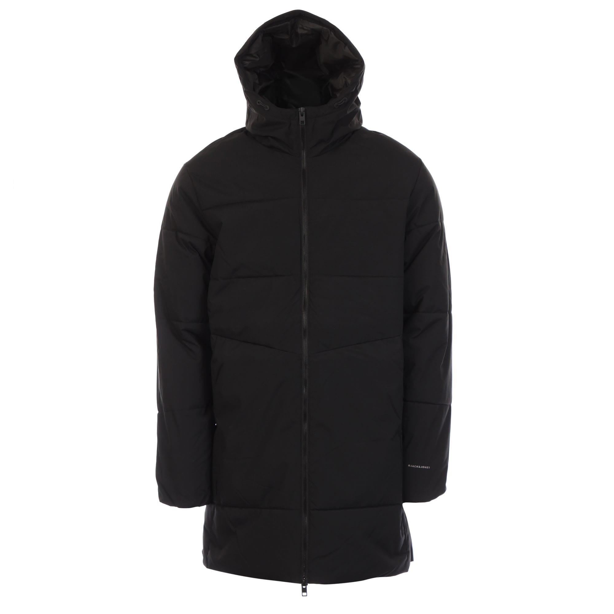 Black - Jack and Jones - Brady Long Puffer Jacket - 1