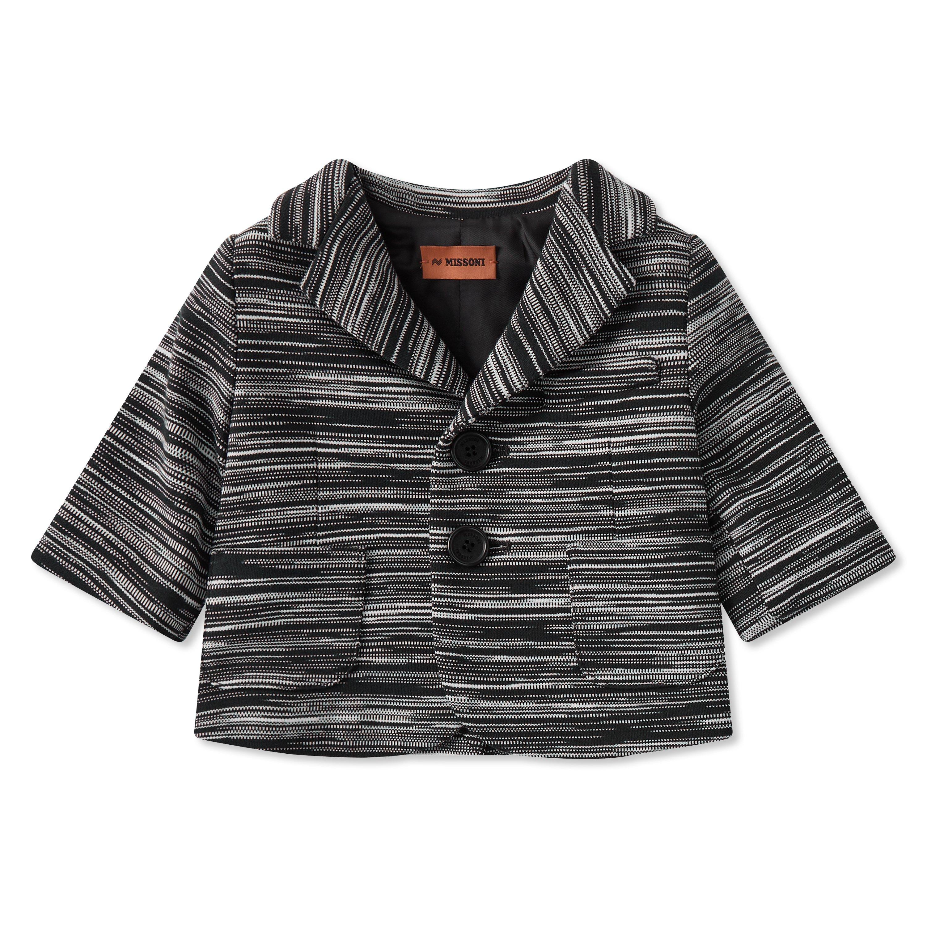 black/white - Missoni - Kids' Striped Insulated Quilted Jacket - 1