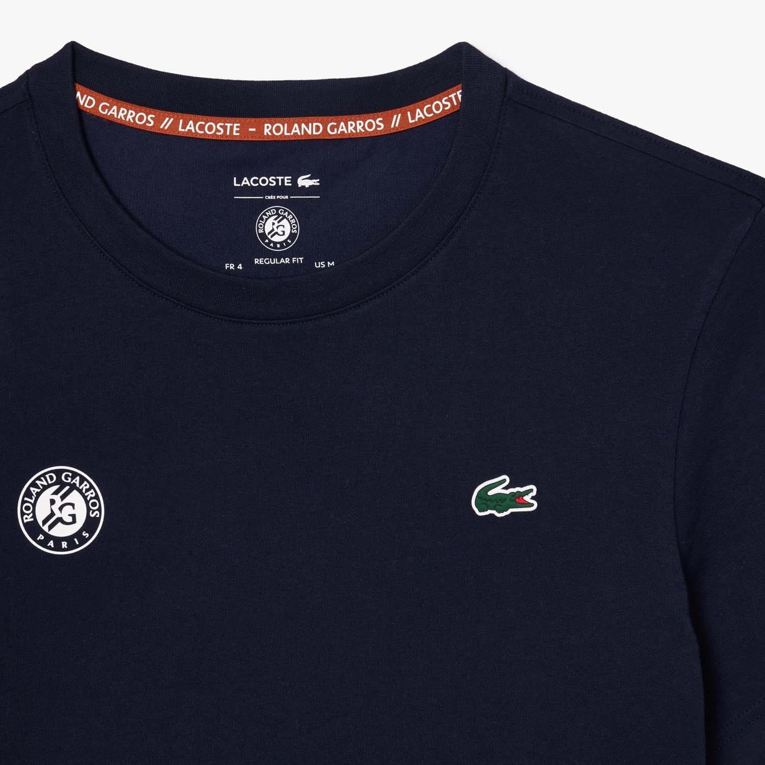 Blue - Lacoste - Roland-Garros Edition Ultra Dry Tennis T-Shirt - 3