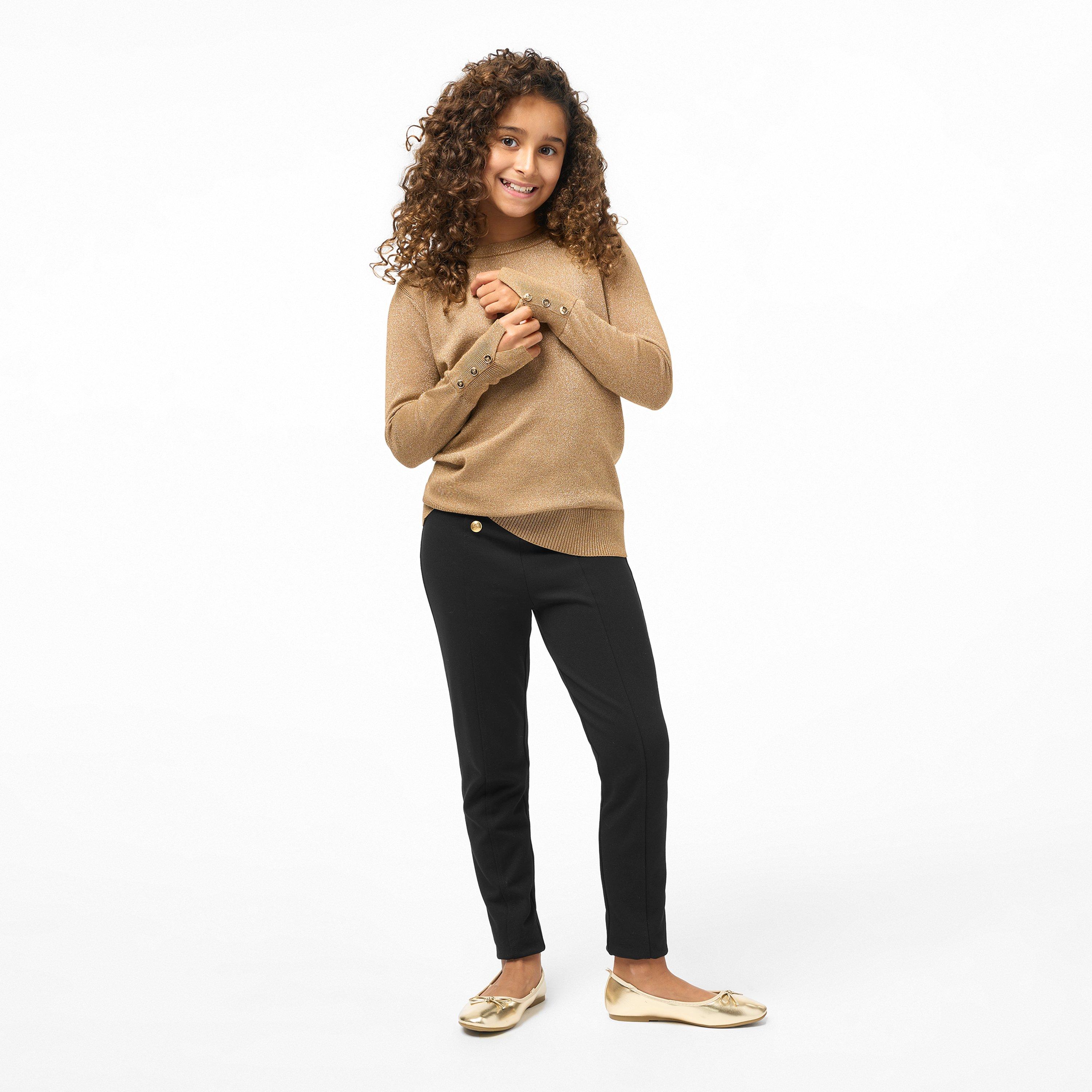 Gold - Biba - Junior Girls Biba Soft Shimmer Jumper - 4