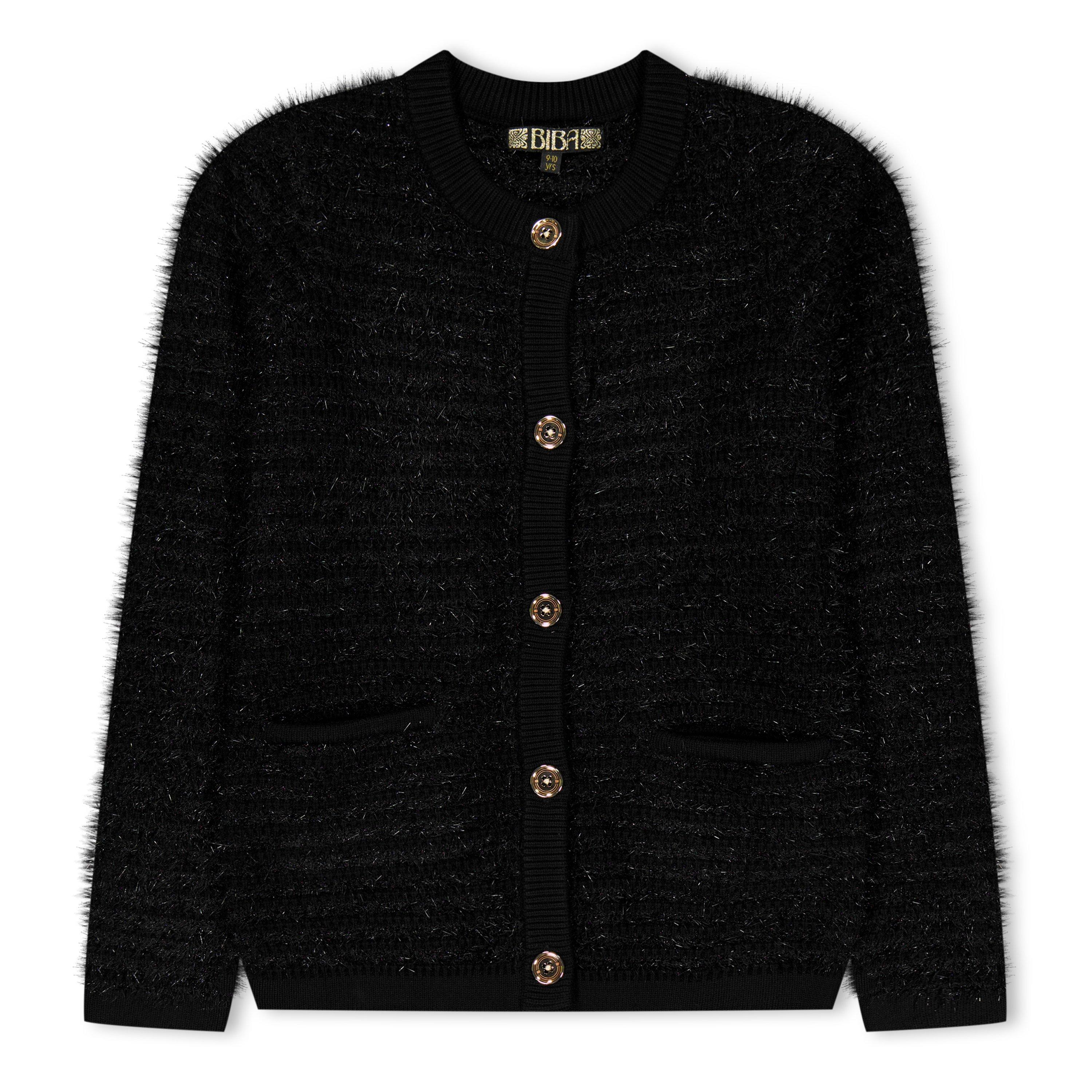 Nero Brillante - Biba - Junior Girls Biba Fluffy Cardigan - 6