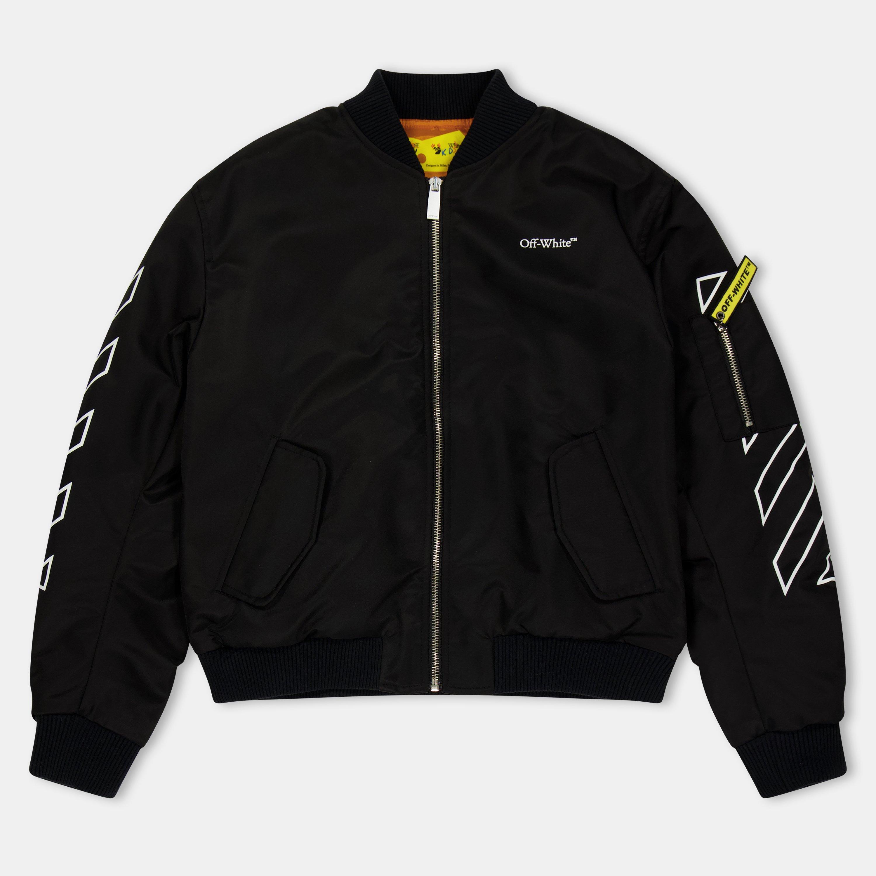Black 1001 - Off White - Unisex Kids' Arrow Bomber Jacket - 1