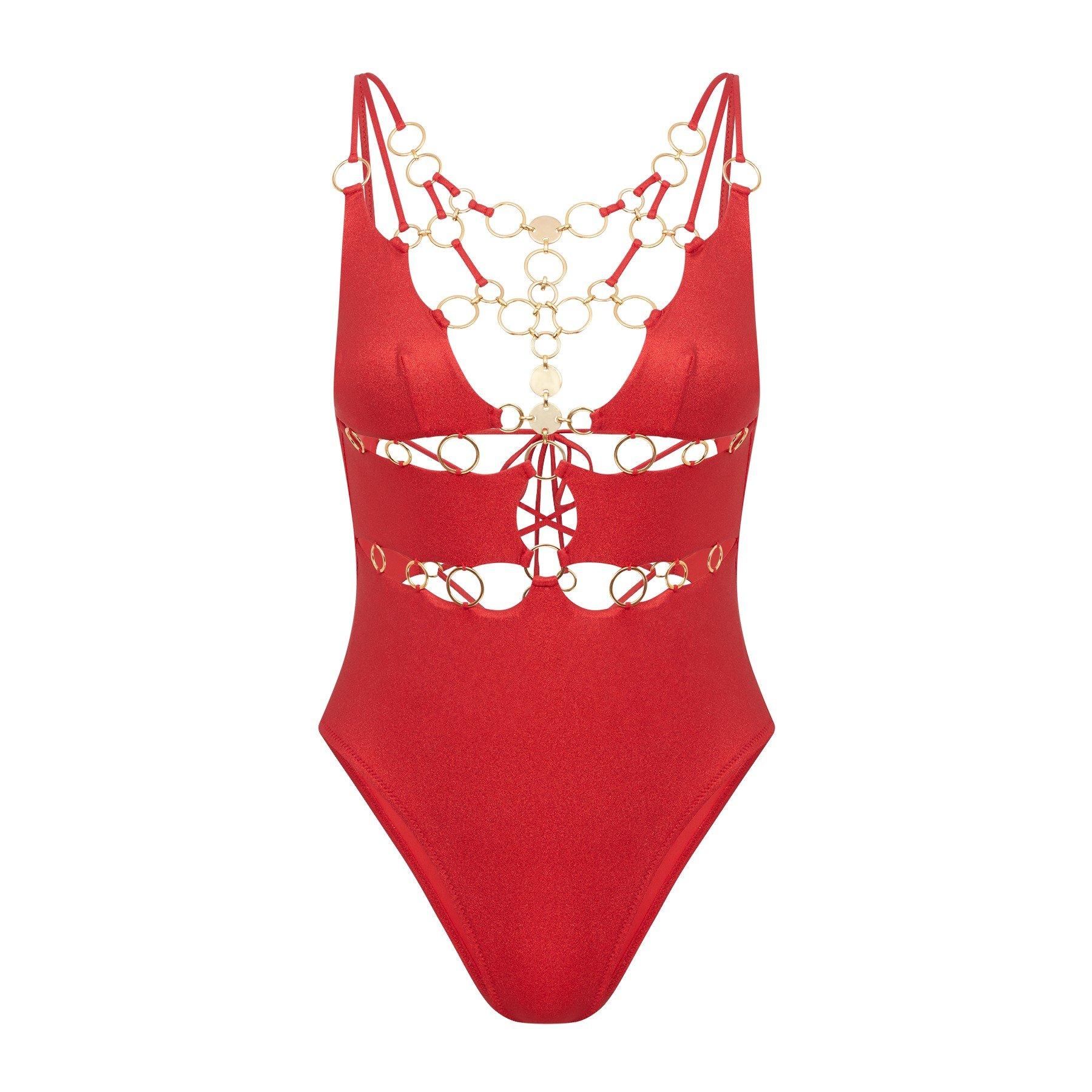 Red  Foil - Agent Provocateur - DAVINE Swimsuit - 5