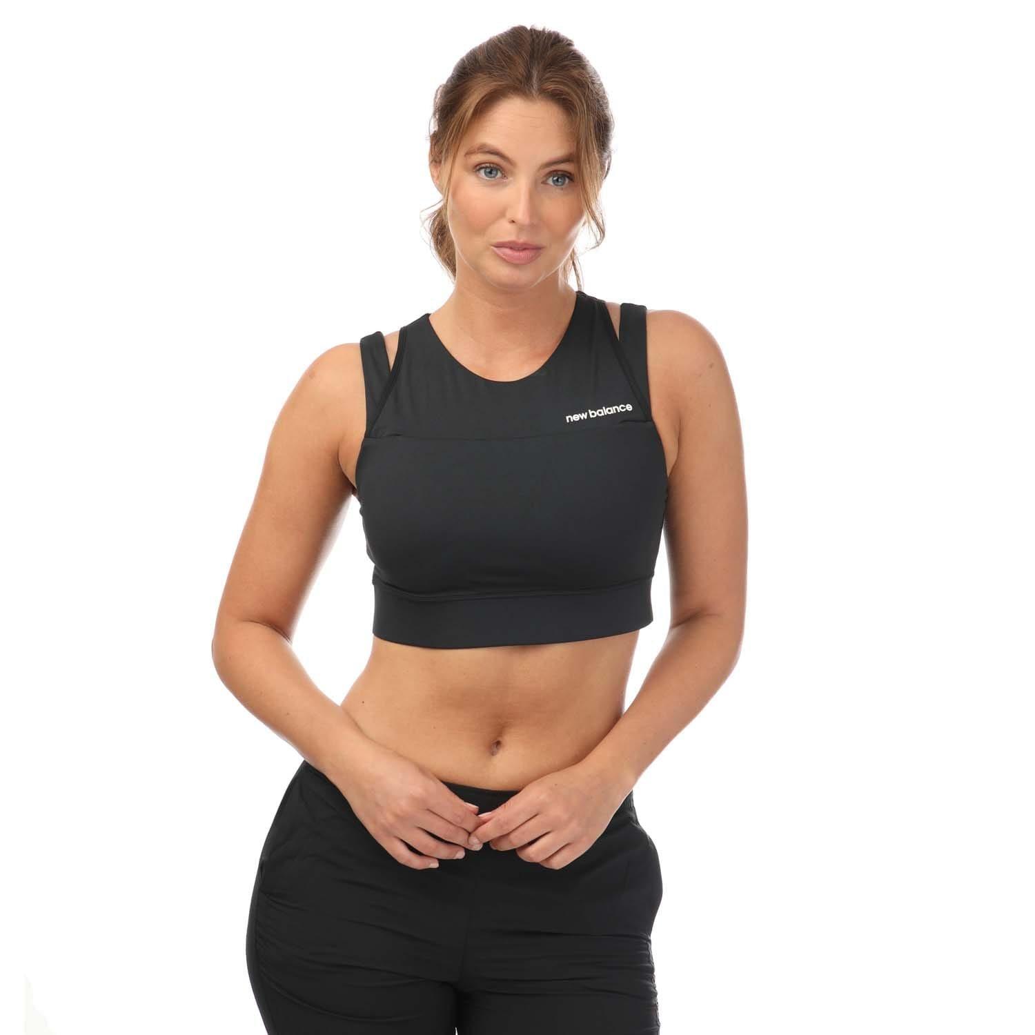 Black - New Balance - Shape Shield Crop Bra - 1