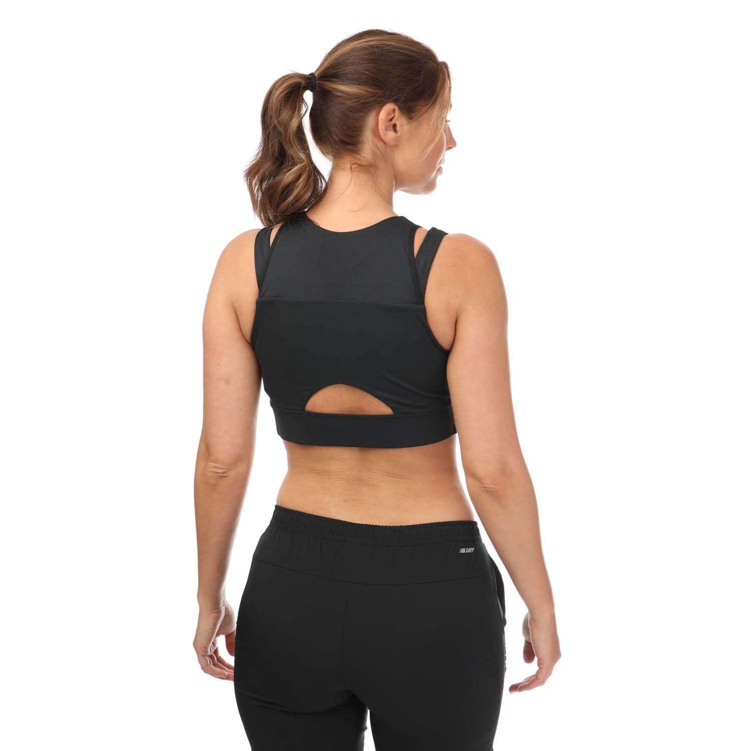 Black - New Balance - Shape Shield Crop Bra - 2