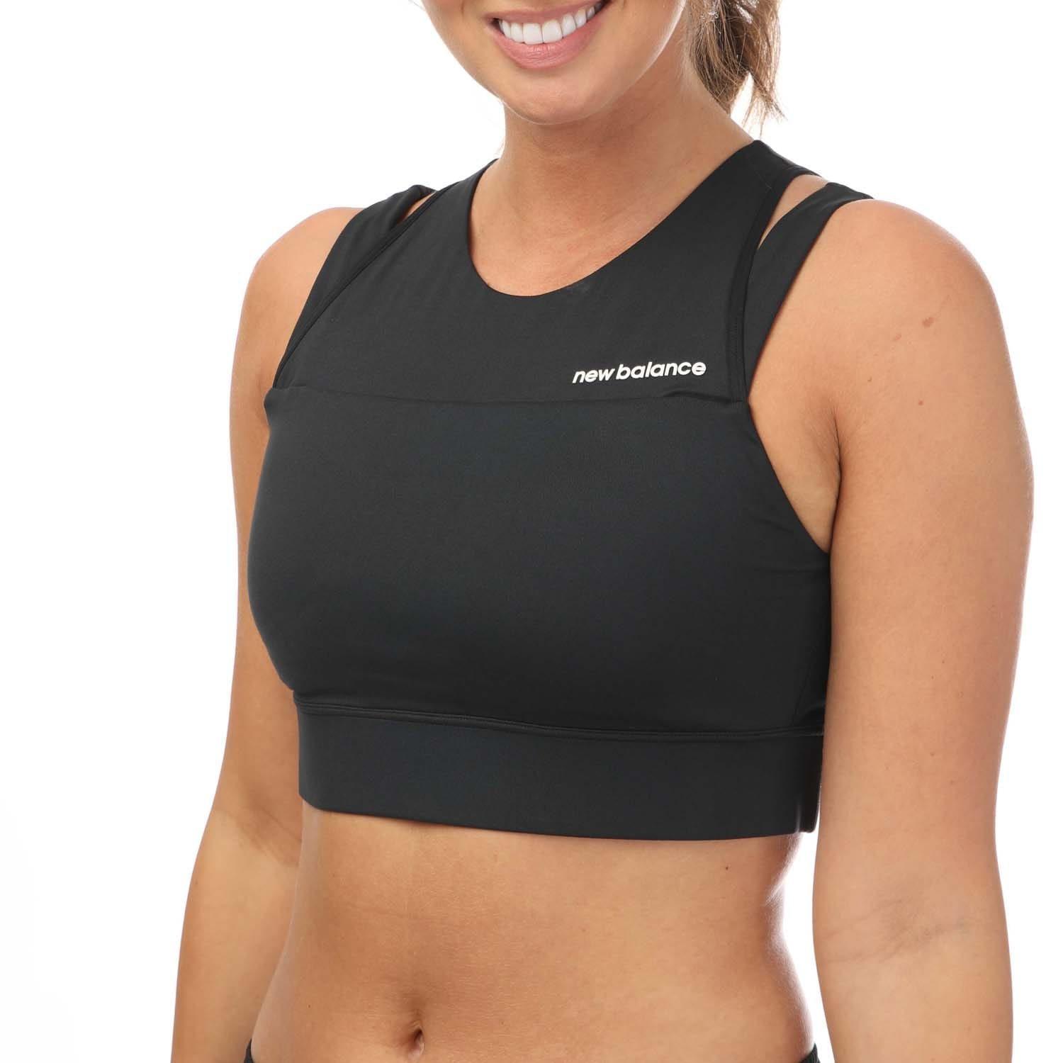 Black - New Balance - Shape Shield Crop Bra - 3