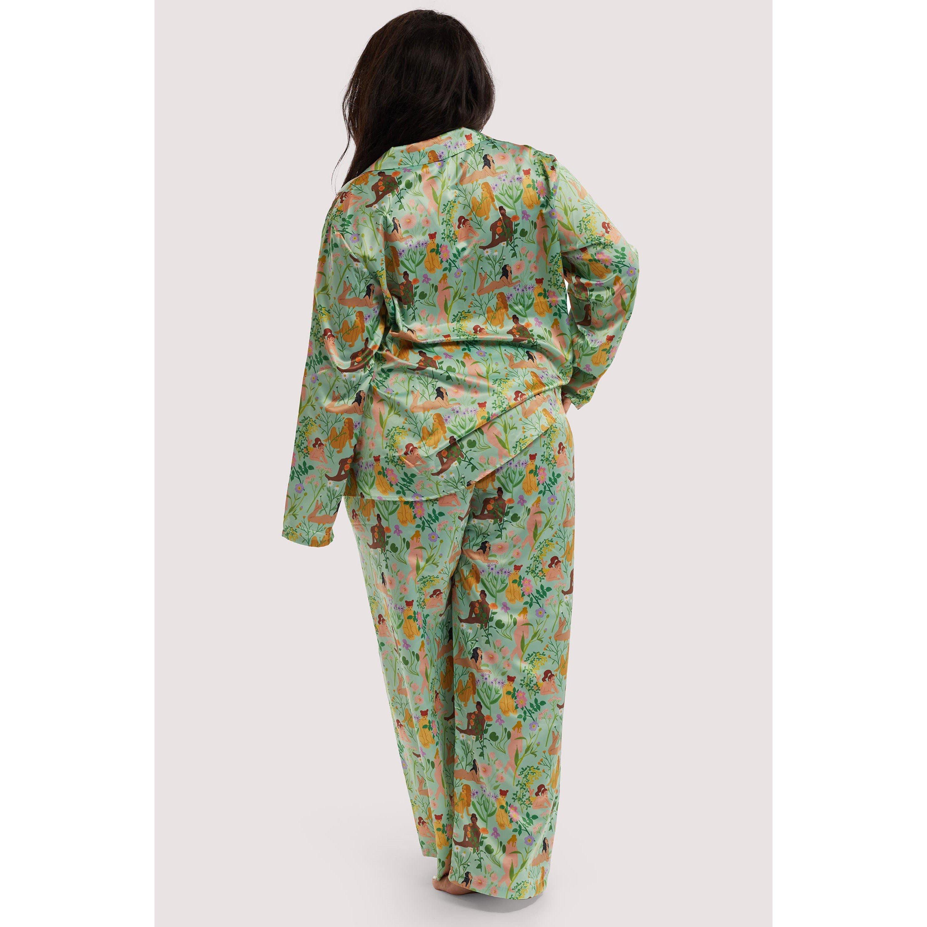 Nude - Playful Promises - Bodil Jane Recycled Satin Long Sleeve Pj Top - 7