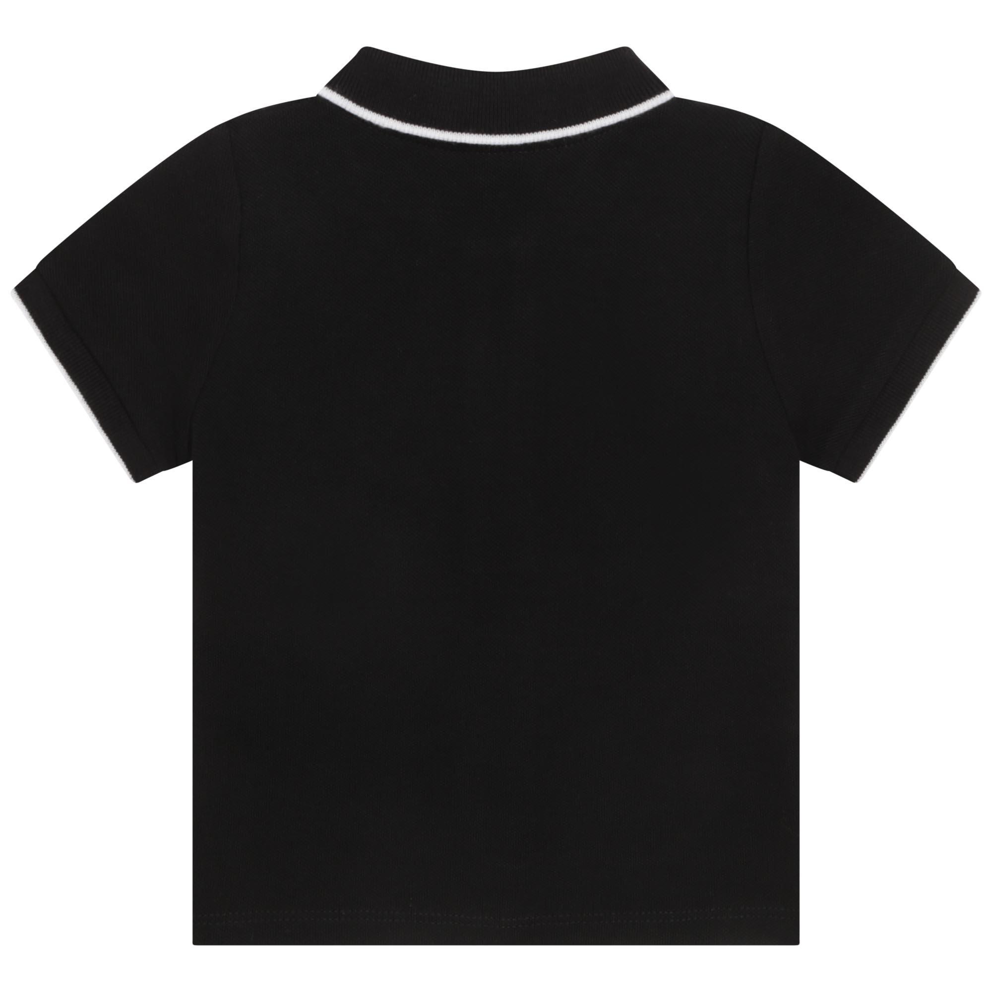 Black 09 - Boss - Kids' Small Logo Cotton Short Sleeve Polo Shirt - 2