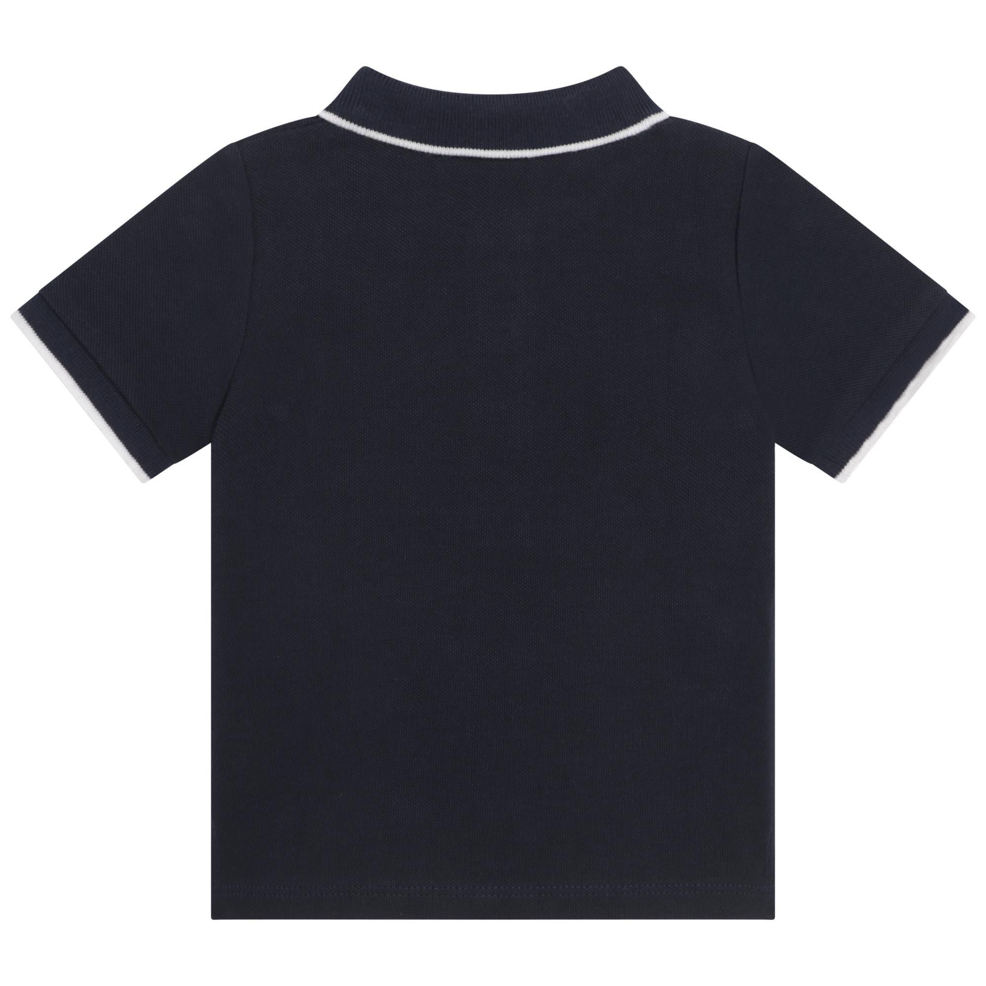 Navy 09 - Boss - Kids' Small Logo Cotton Short Sleeve Polo Shirt - 2