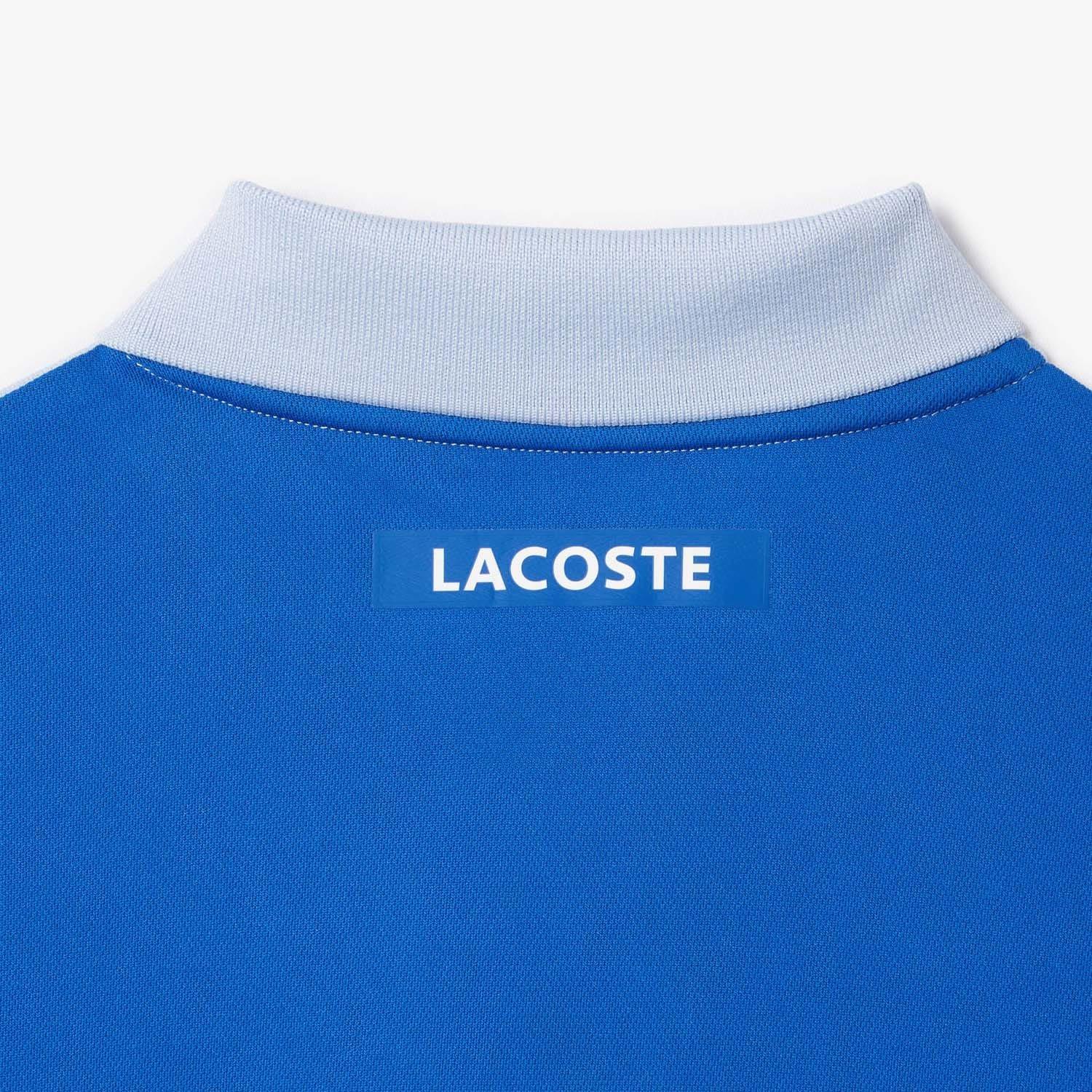 Blue - Lacoste - Regular Fit Ultra Dry Piqu¿ Tennis Polo Shirt - 4