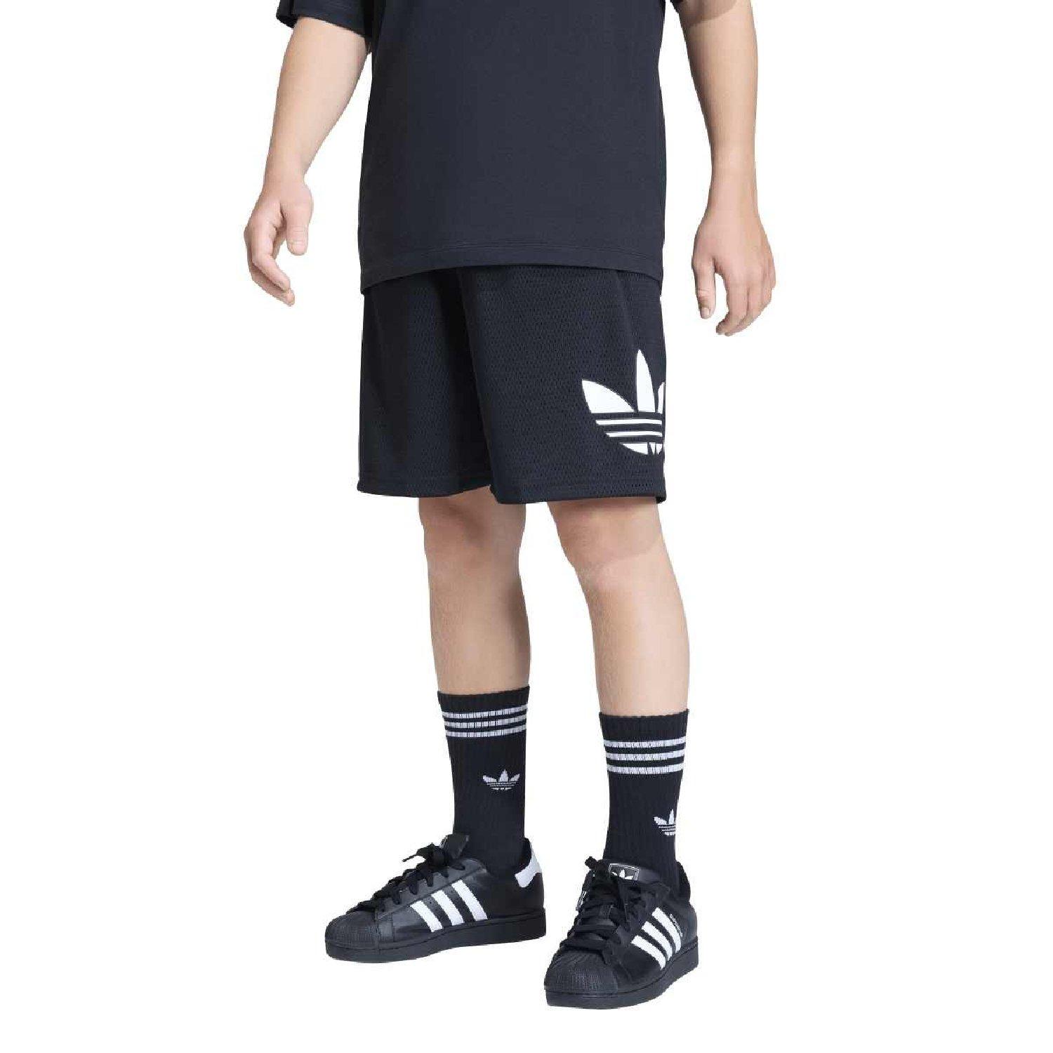 black - adidas Originals - adidas Originals Loose Mesh Shorts - 2