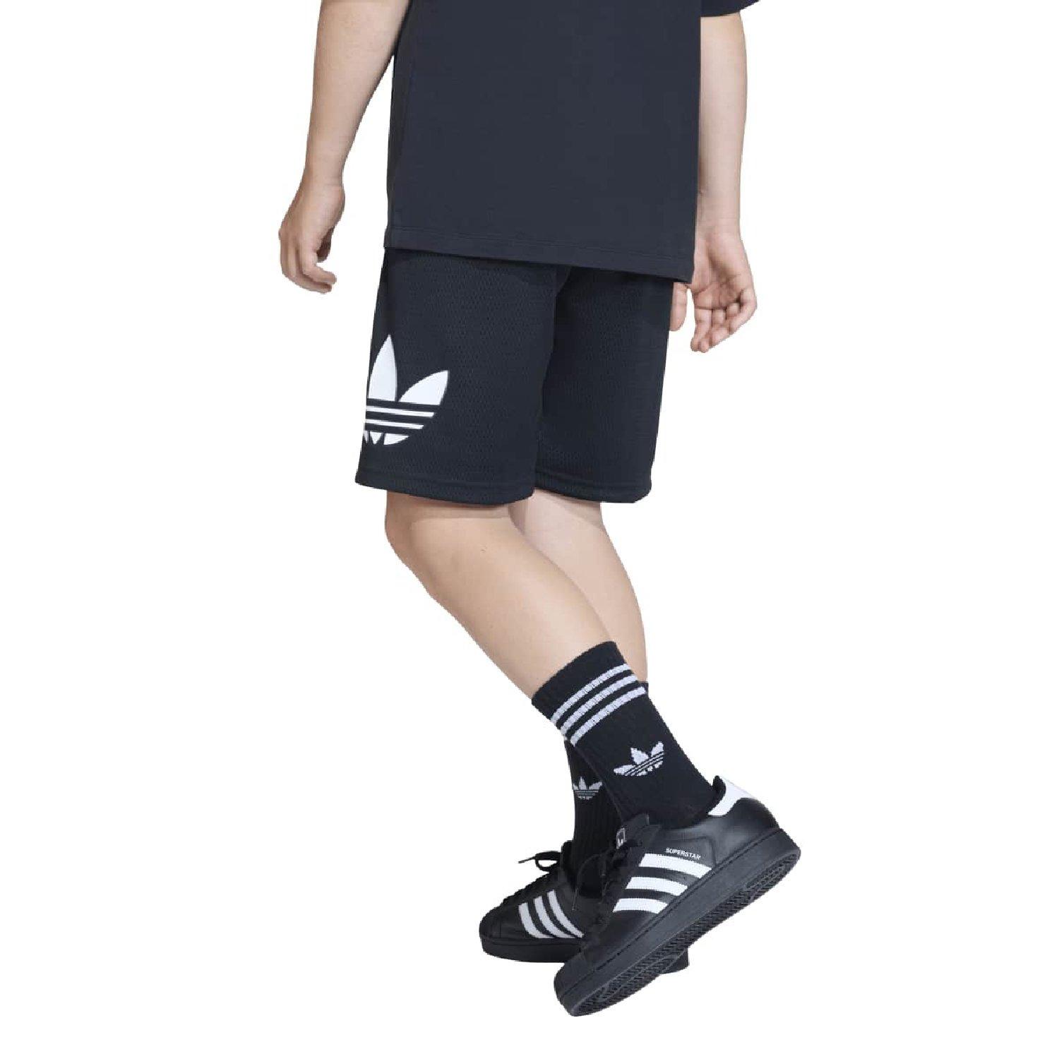 black - adidas Originals - adidas Originals Loose Mesh Shorts - 3