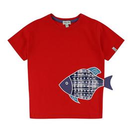 Lilly and Sid & Sid Red Fish Applique T-Shirt