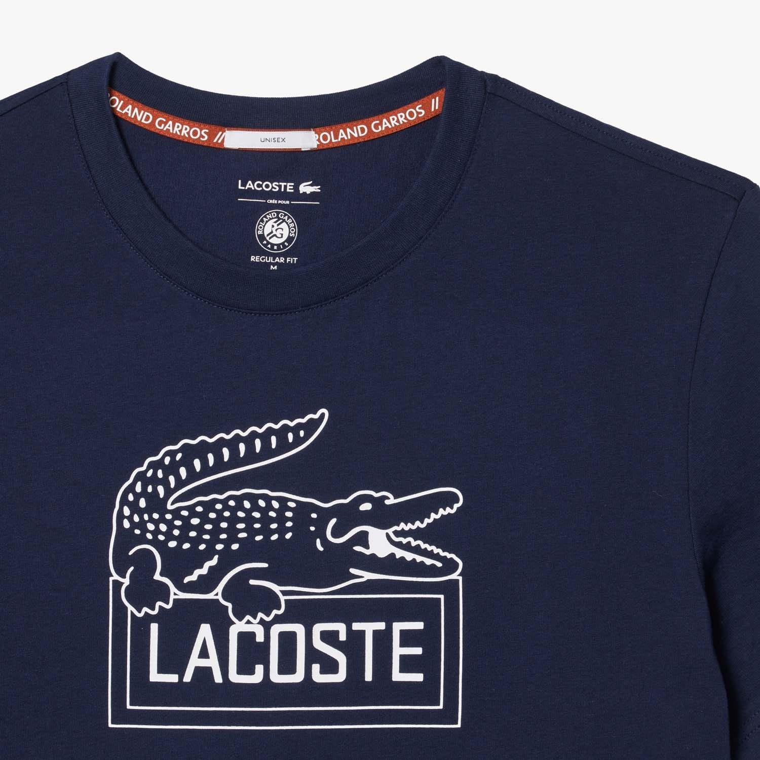 Blue - Lacoste - Roland-Garros Edition Ultra Dry Tennis T-Shirt - 4