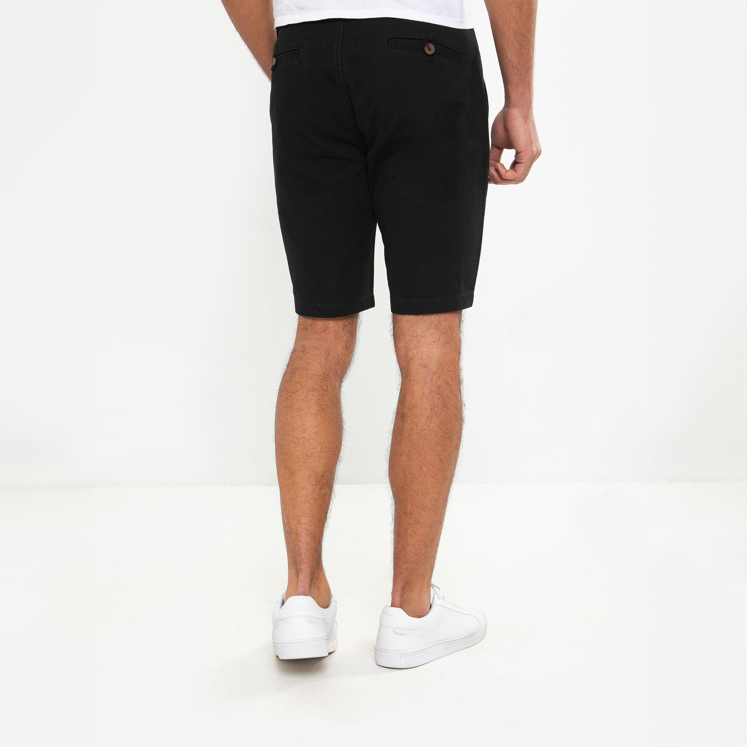 Black - Threadbare - Cotton Chino Shorts - 2