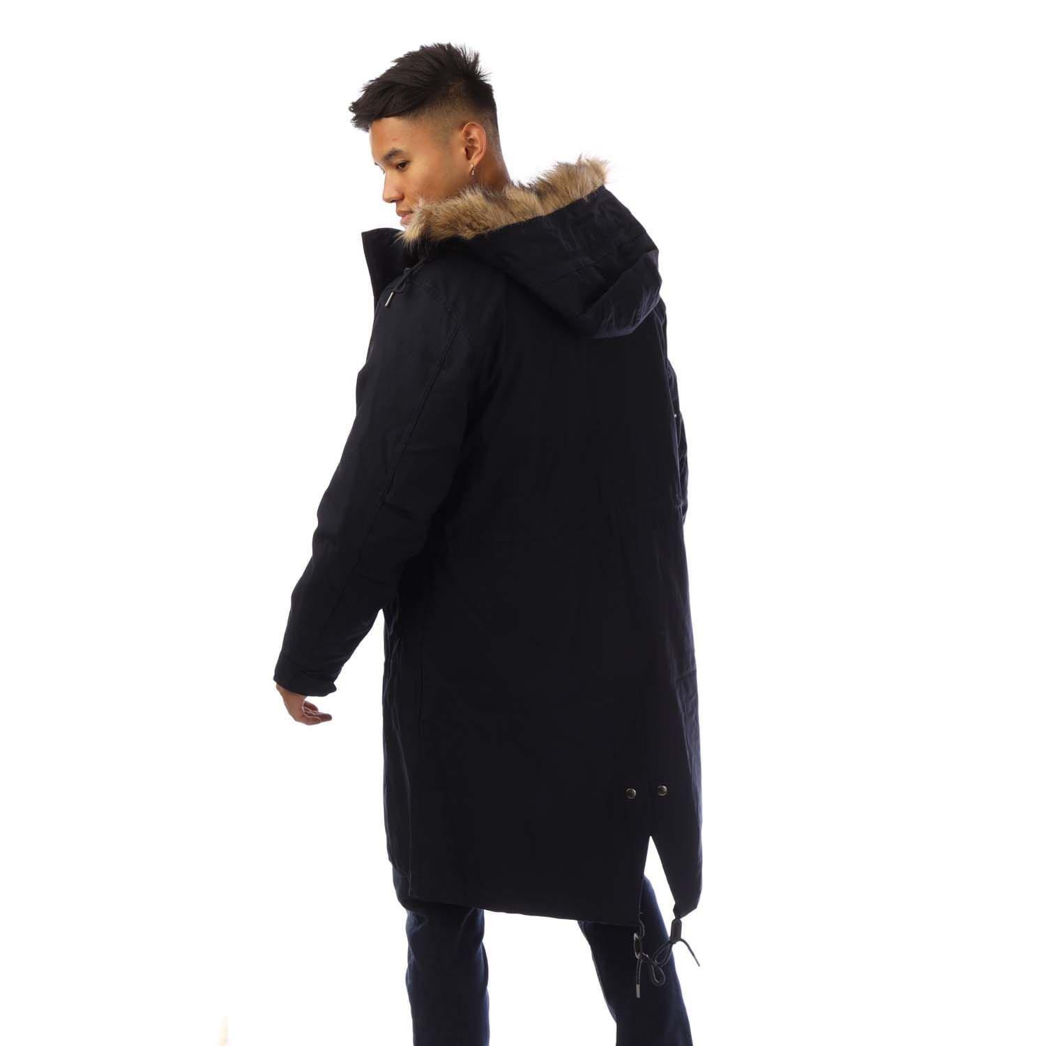 Navy - Fred Perry - Zip-In Liner Parka Jacket - 2